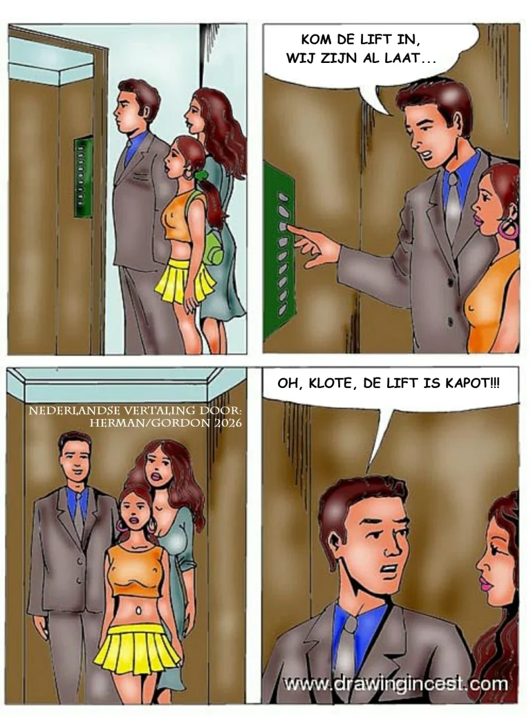 An Adventure in a Broken Lift Can Be Funny [NL] porn comic picture 1
