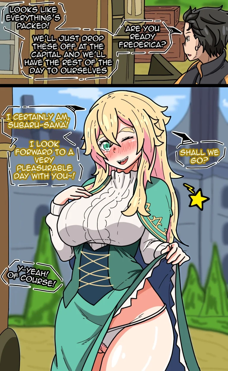 An outing with Frederica porn comic picture 1