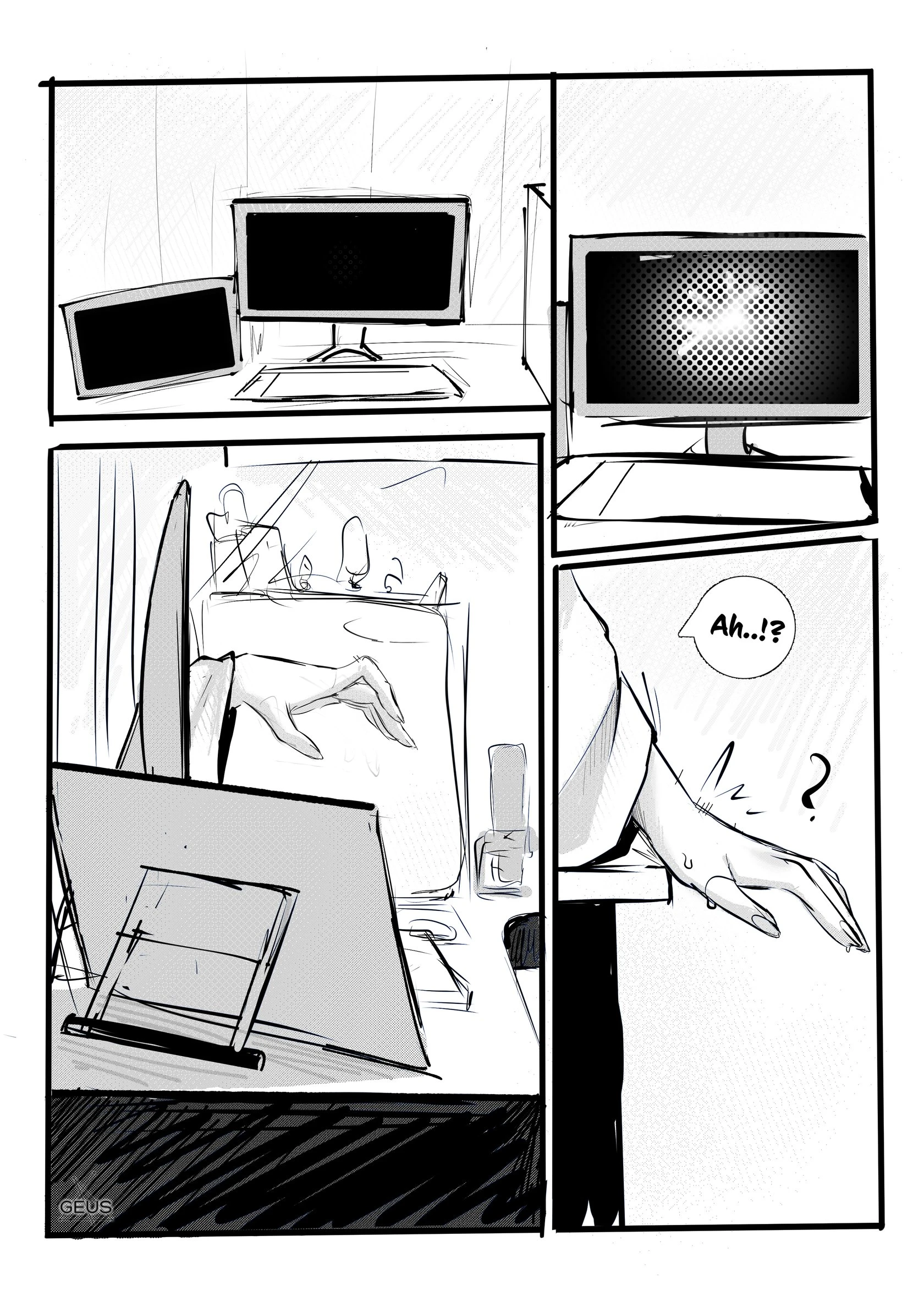 An unexpected visit from a ghost! porn comic picture 1