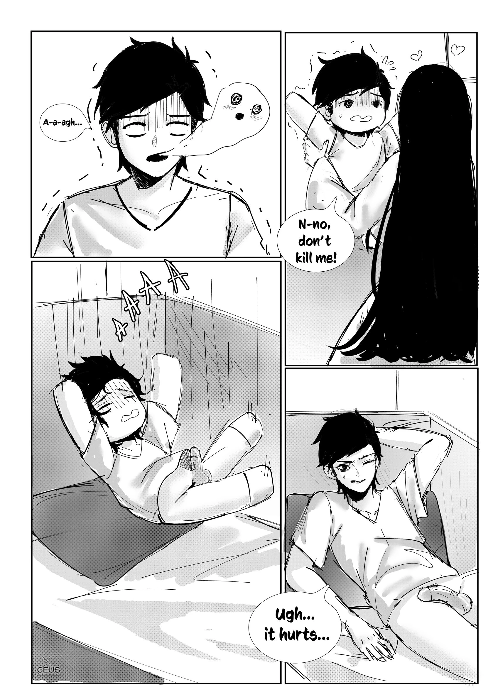An unexpected visit from a ghost! porn comic picture 5
