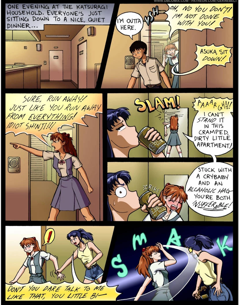 Asuka vs. Misato porn comic picture 2