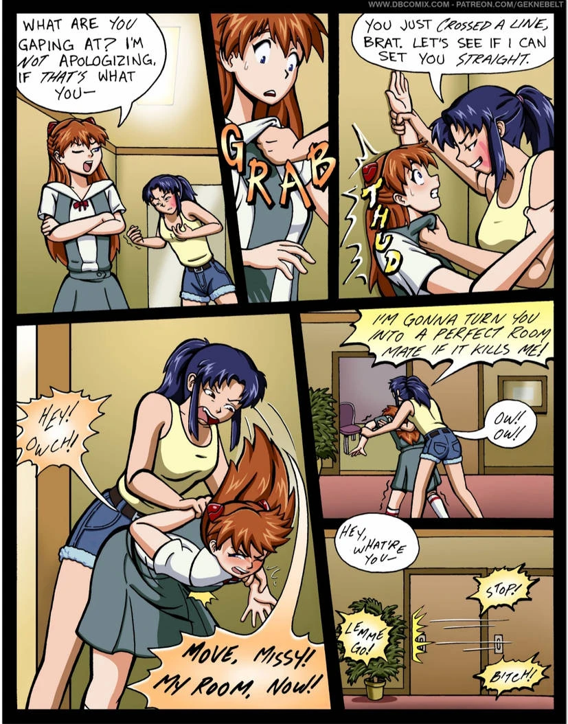 Asuka vs. Misato porn comic picture 3