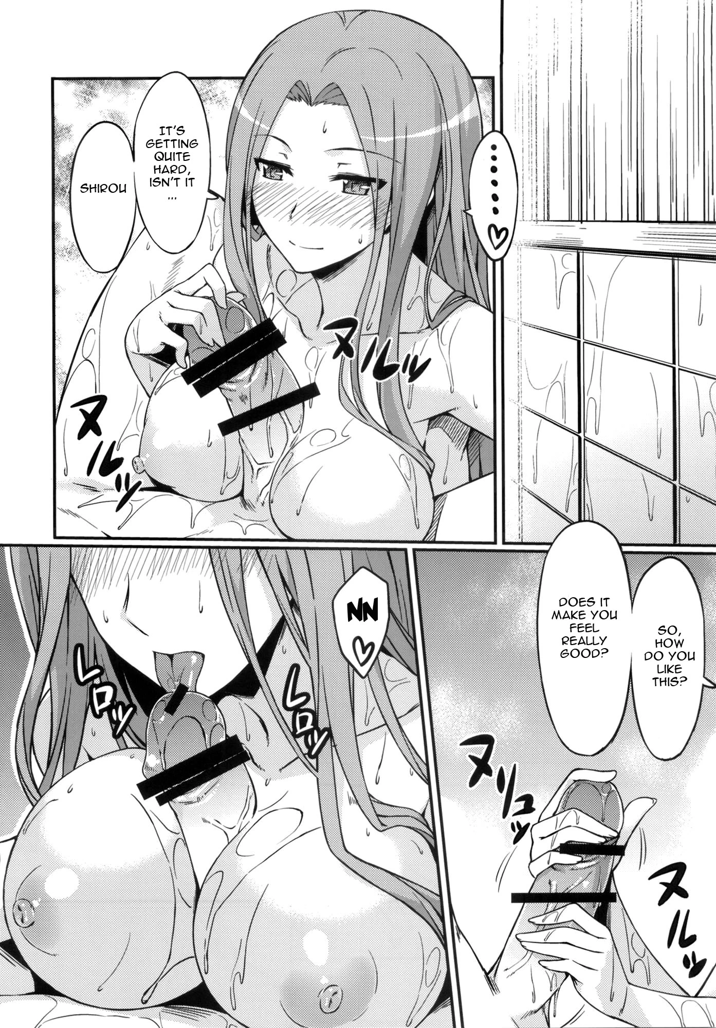 Bathing with Rider-san porn comic picture 7