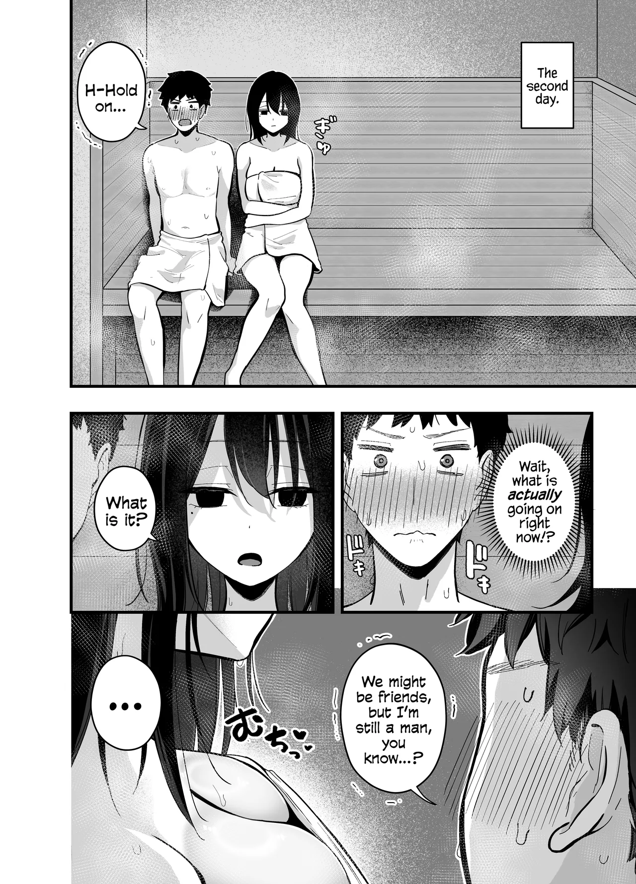 Before I Had Noticed, I Was In A Sauna With The Quiet Girl... - 無口なあの子と気づいたらサウナで... porn comic picture 12