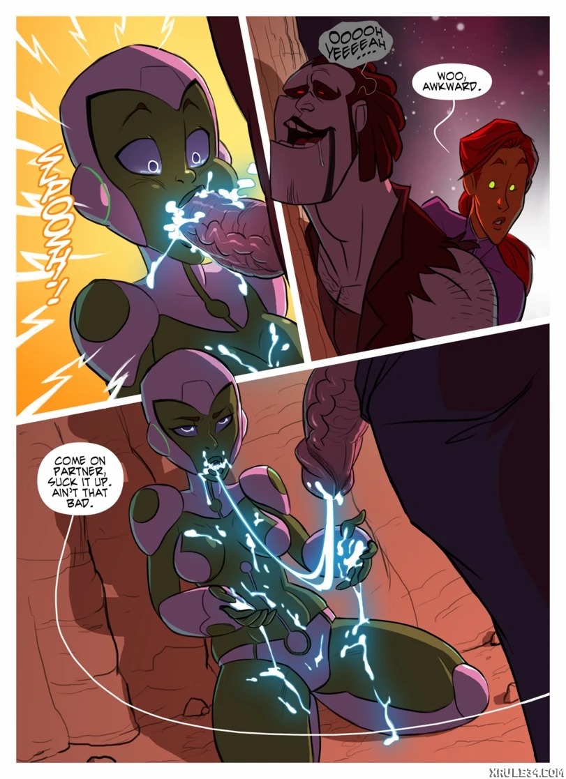 Bikini Space Police Stop and Frisky porn comic picture 7