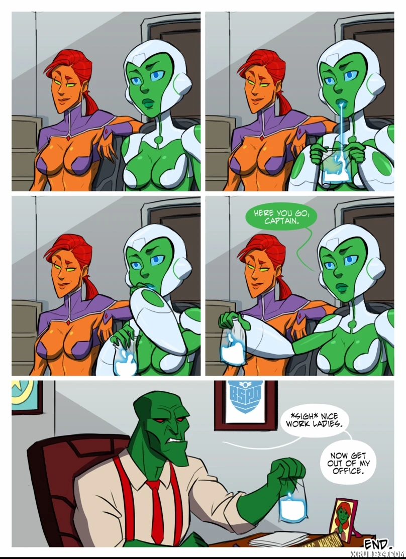 Bikini Space Police Stop and Frisky porn comic picture 9