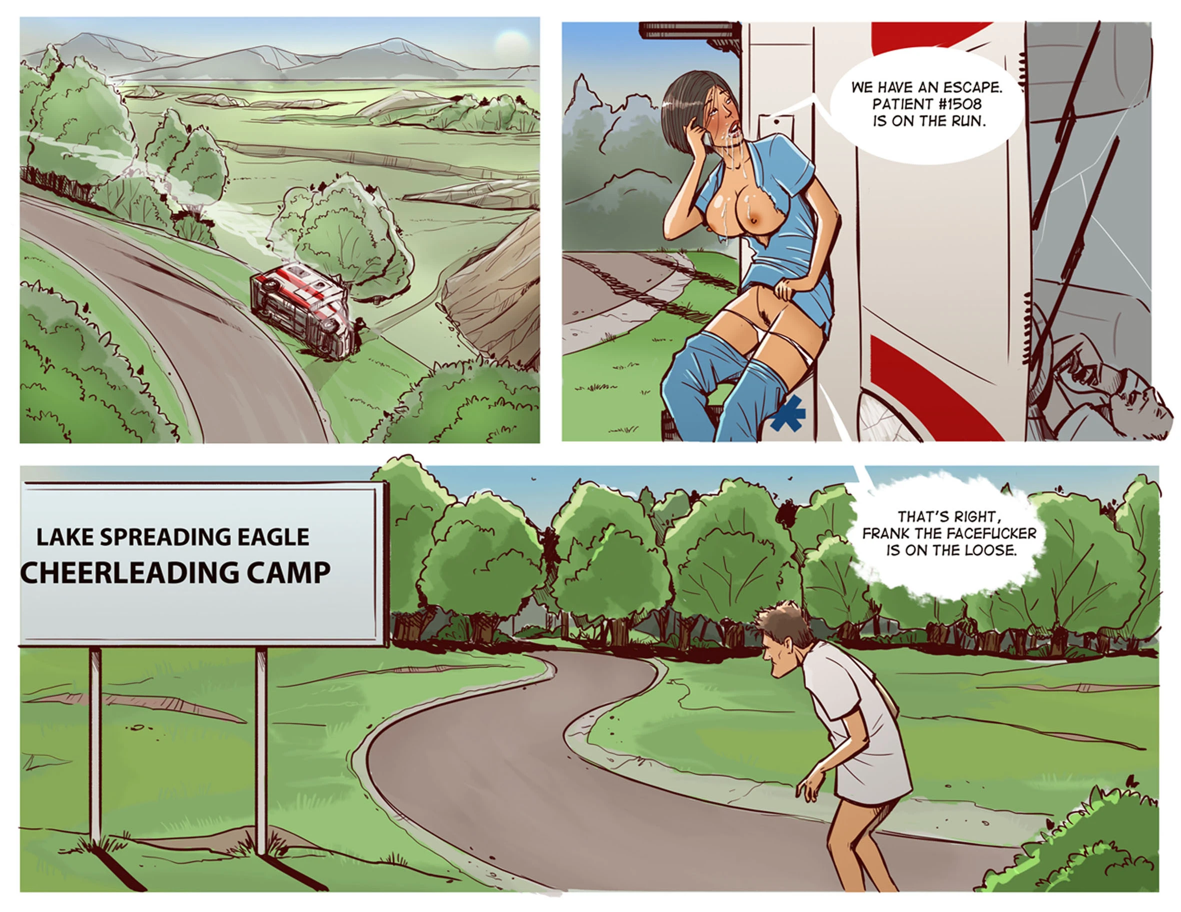 Cheerleader camp facefuck masacre porn comic picture 2
