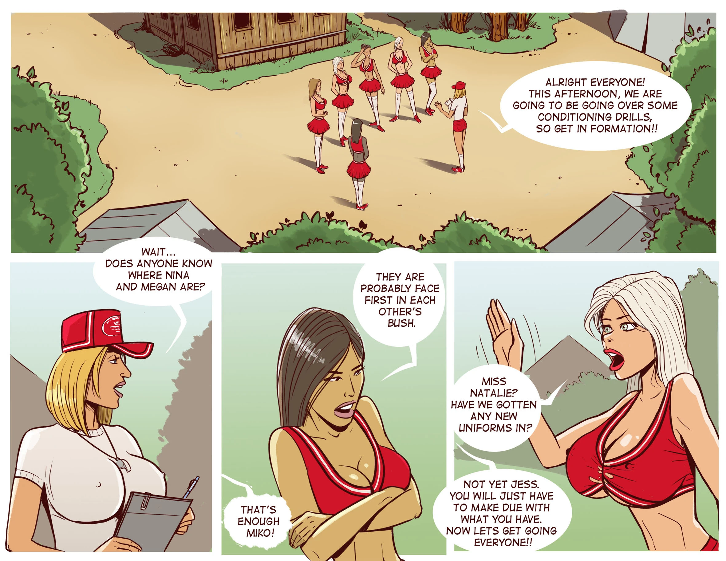 Cheerleader camp facefuck masacre porn comic picture 8
