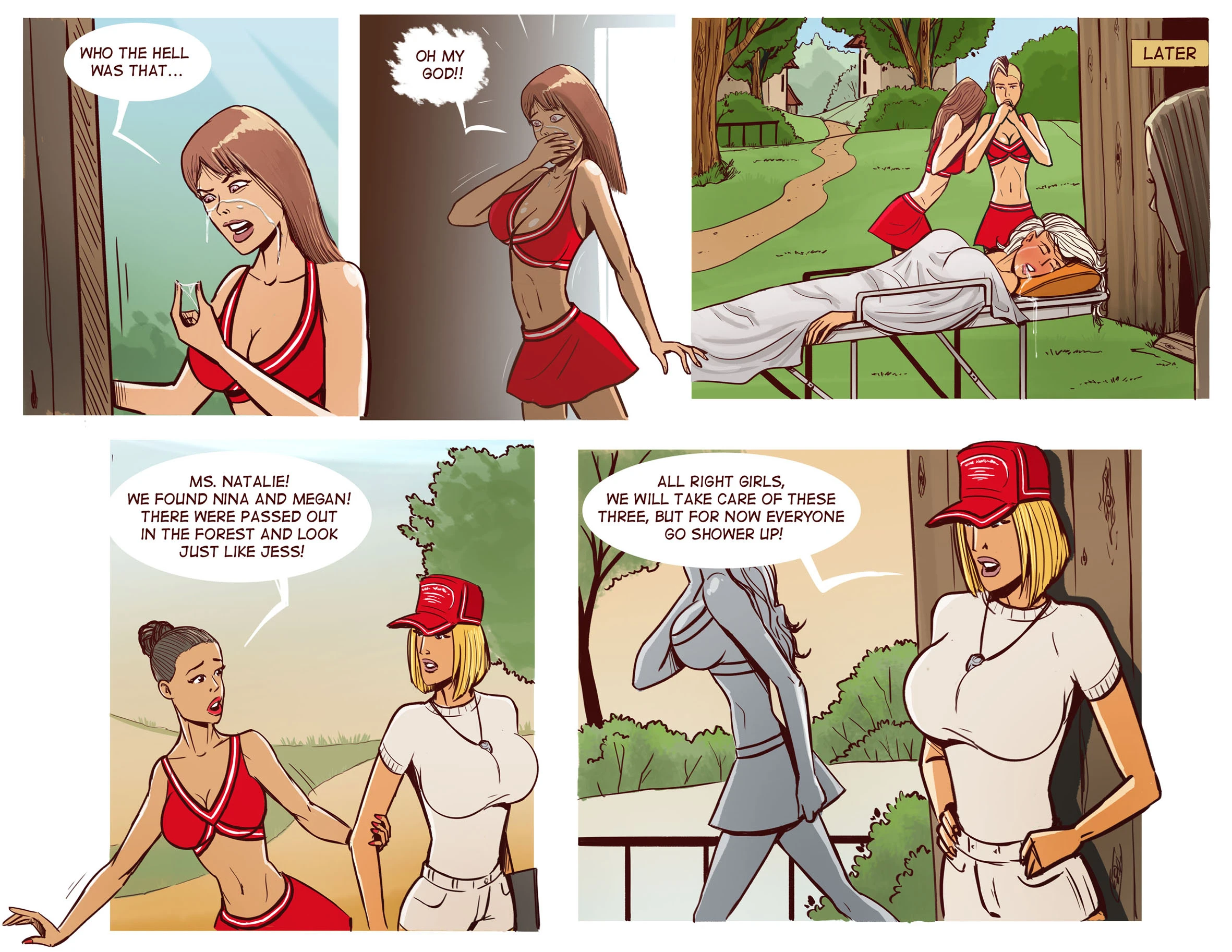 Cheerleader camp facefuck masacre porn comic picture 9