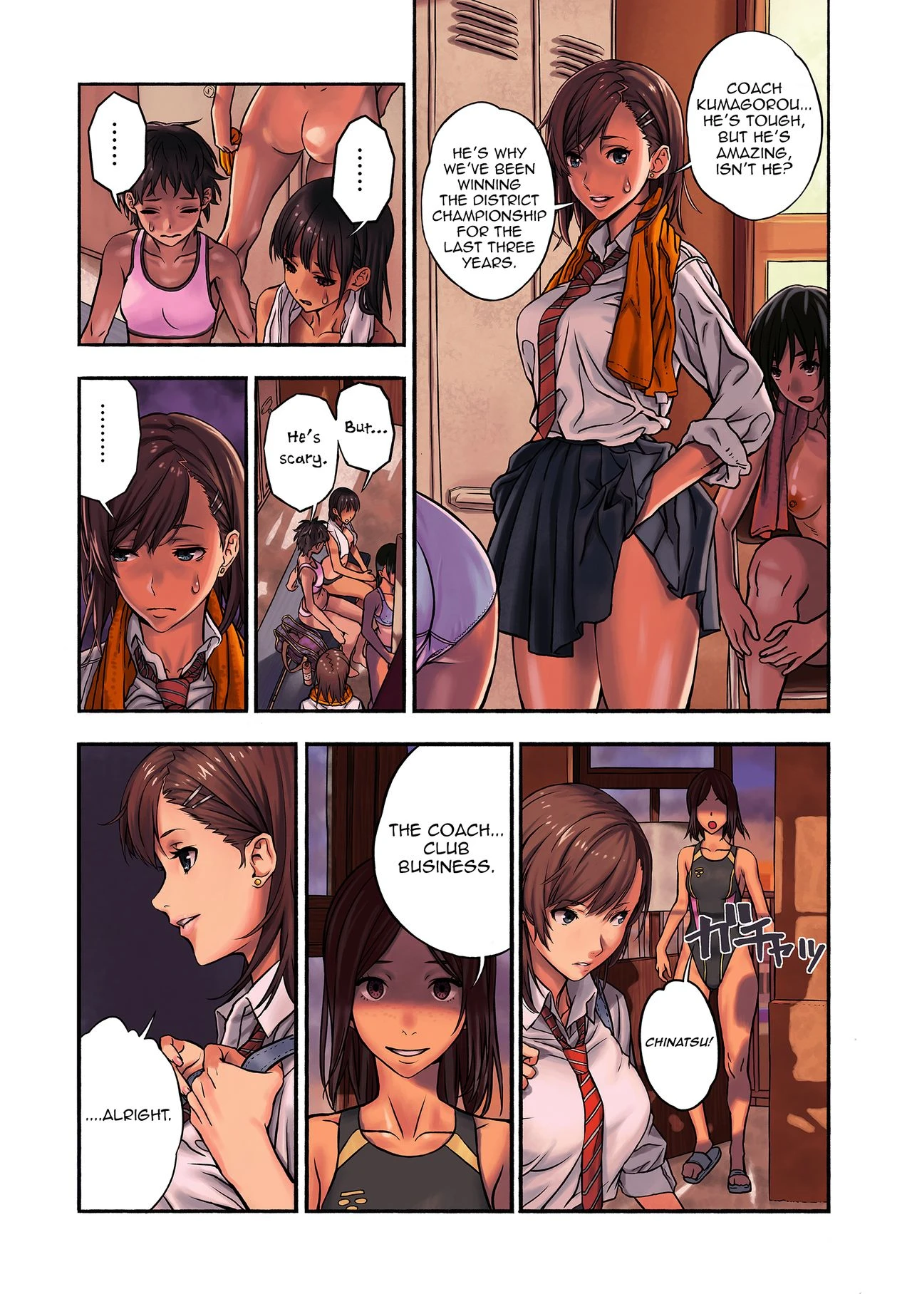 Chinatsu and Coach Teddy-Bear porn comic picture 8