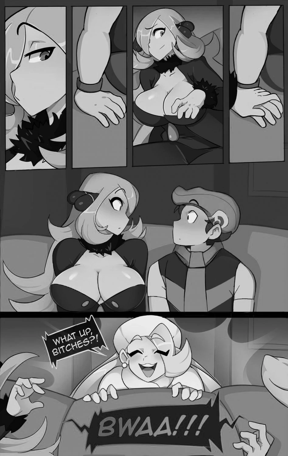 Cynthia vs. Melony porn comic picture 71