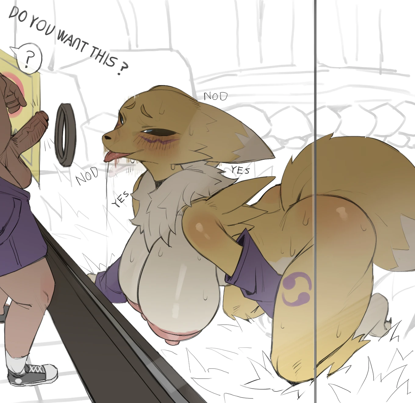 "Don't Feed the Renamon" porn comic picture 3