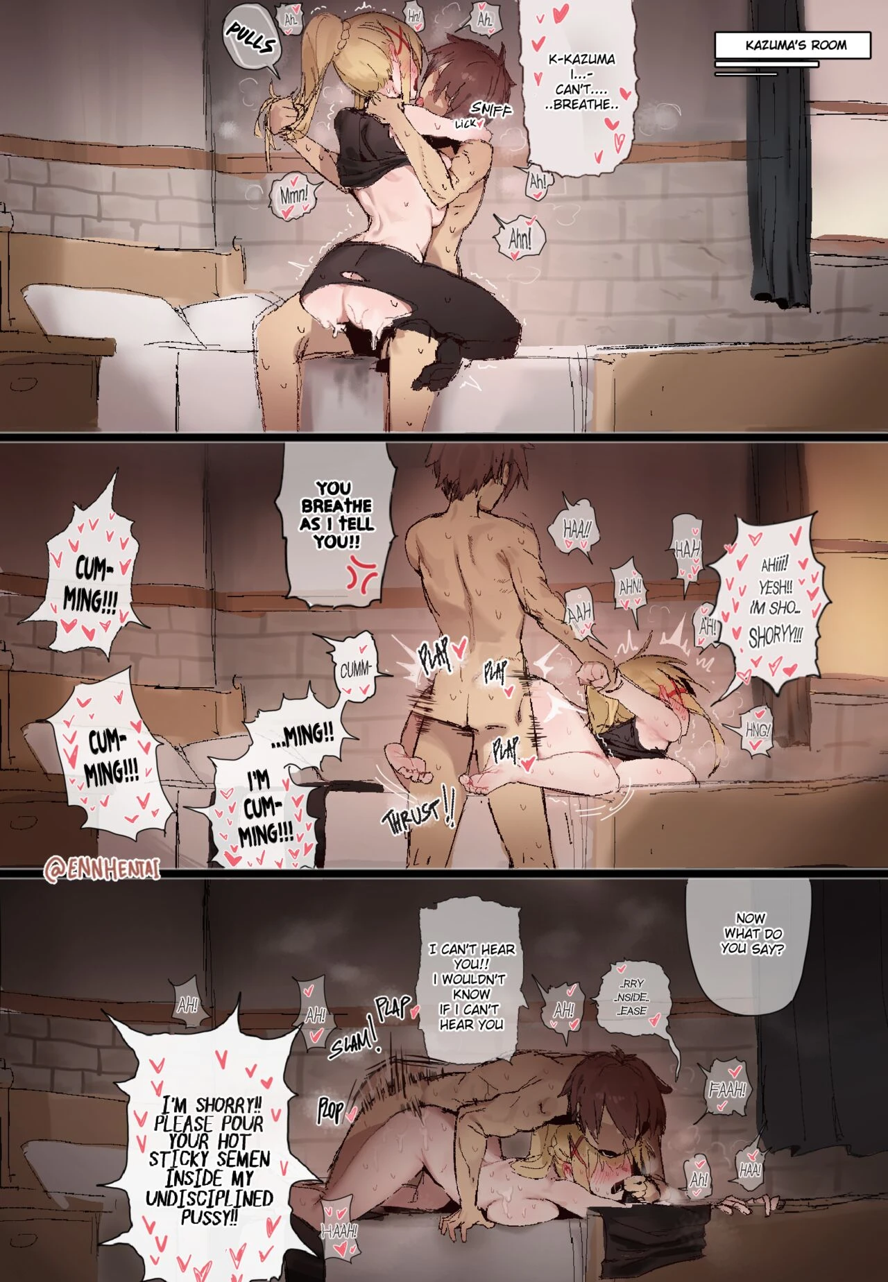 Dorkness x Kazuma porn comic picture 19