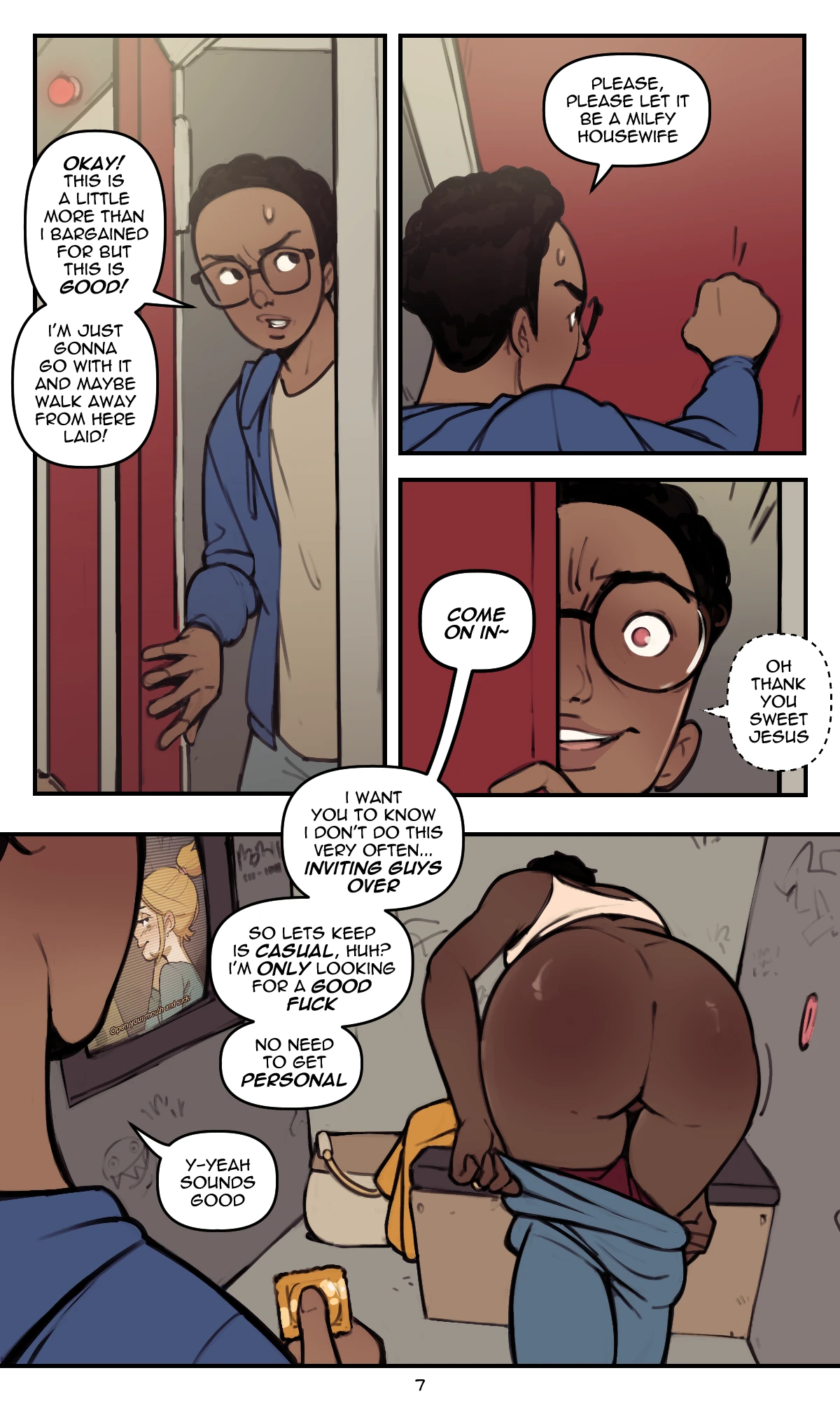 Familial Descent Trough The Hole In The Wall porn comic picture 8
