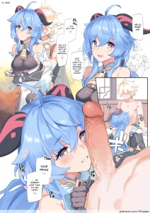 Fawning on Ganyu porn comic picture 1