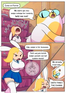 Fionna & Cake Summon a Demon porn comic picture 1