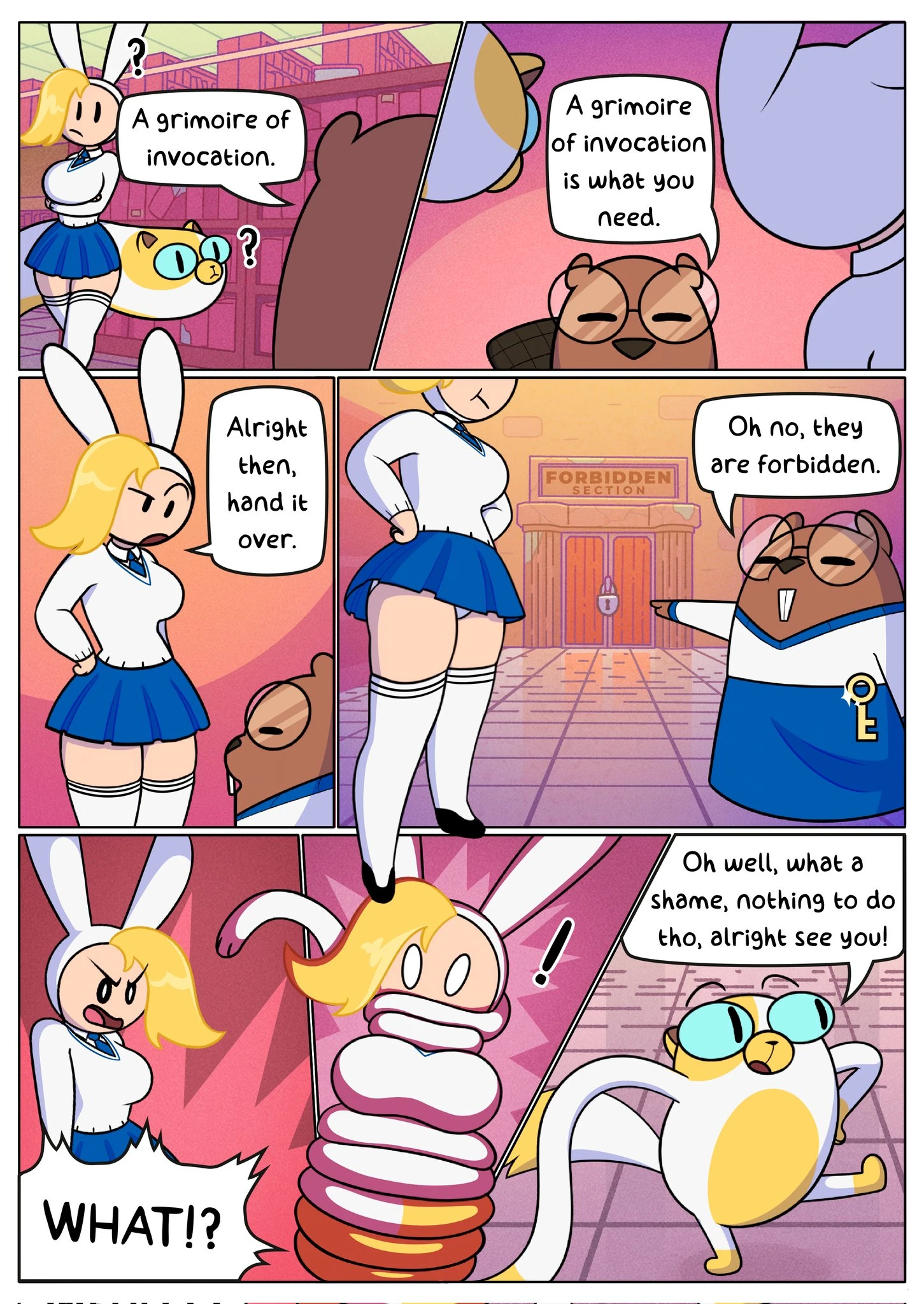 Fionna & Cake Summon a Demon porn comic picture 2