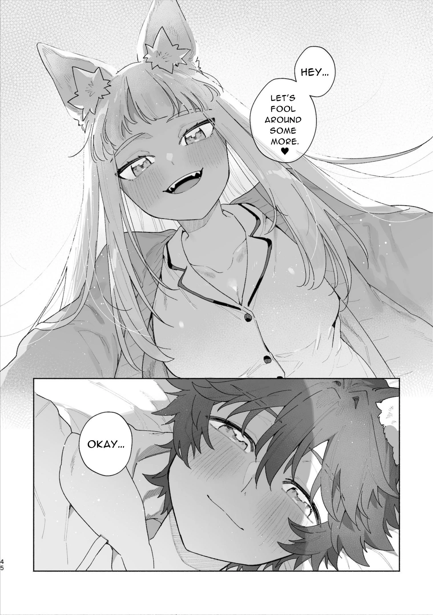 Fox Girl X Tanuki Boy porn comic picture 46