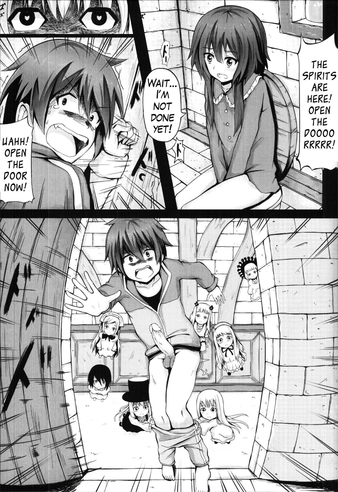 Giving to Megumin in the Toilet! porn comic picture 4