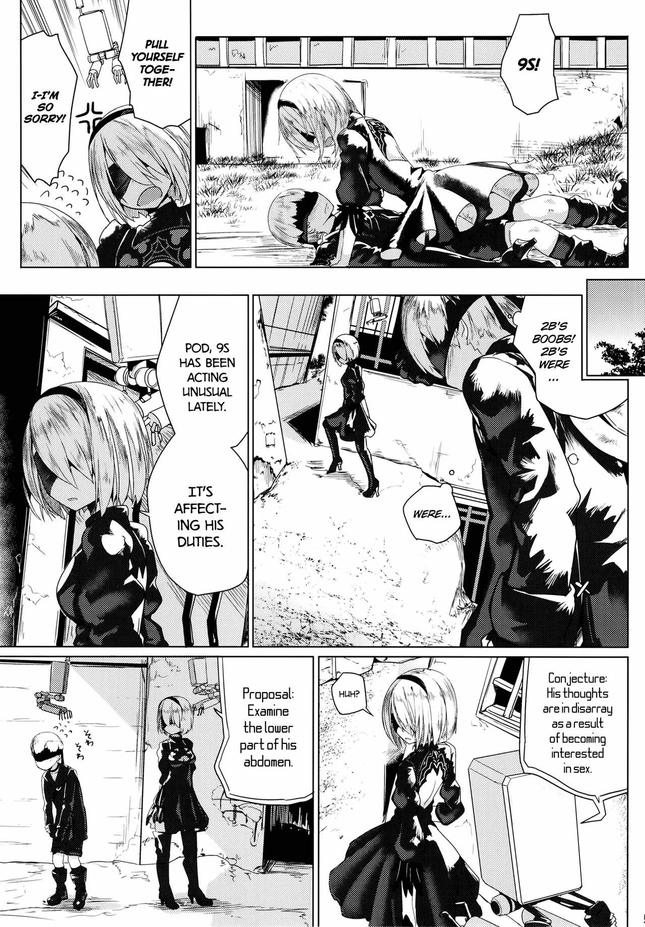 Horny Androids porn comic picture 6
