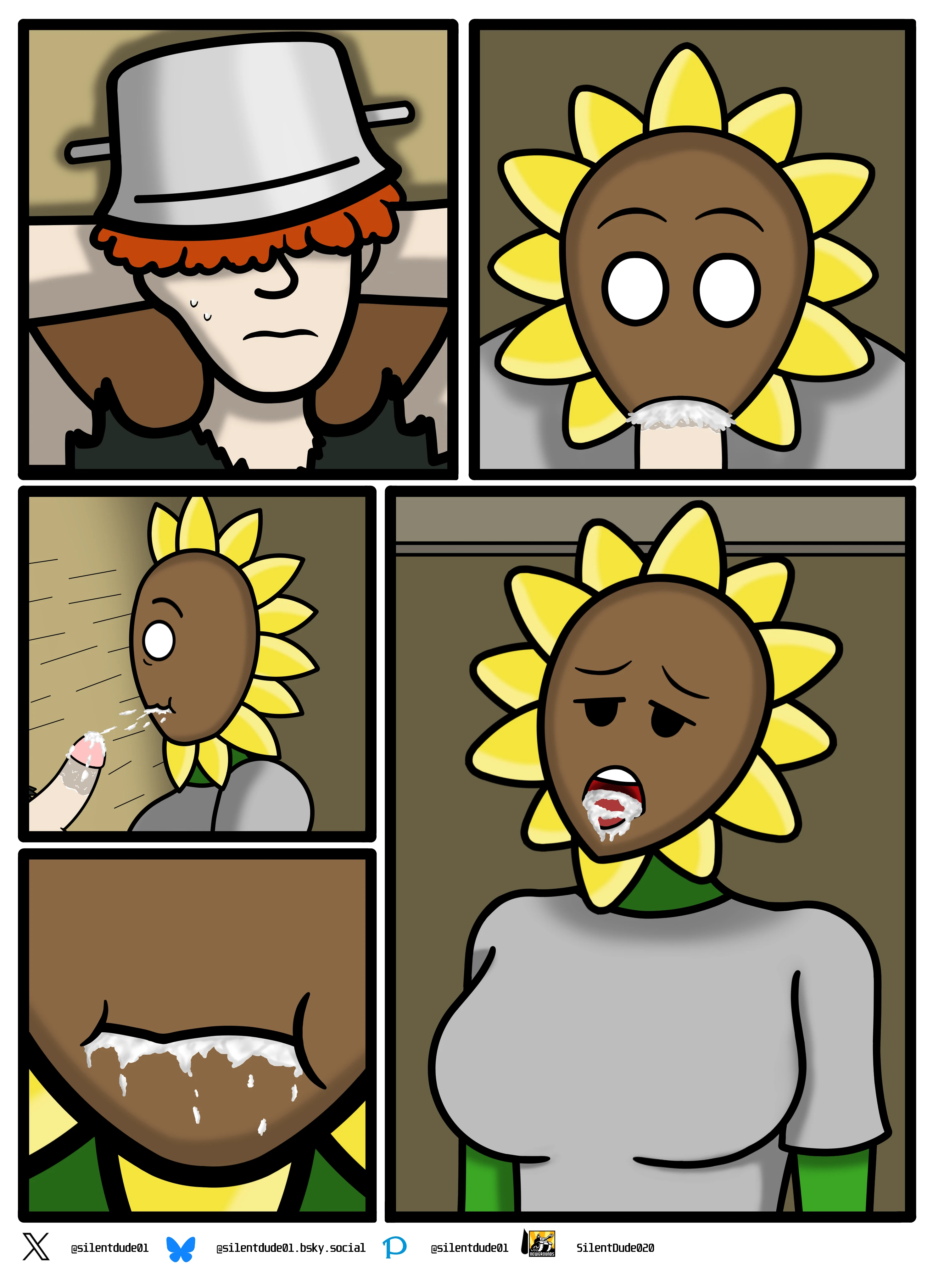 Horny Plants vs Zombie porn comic picture 3