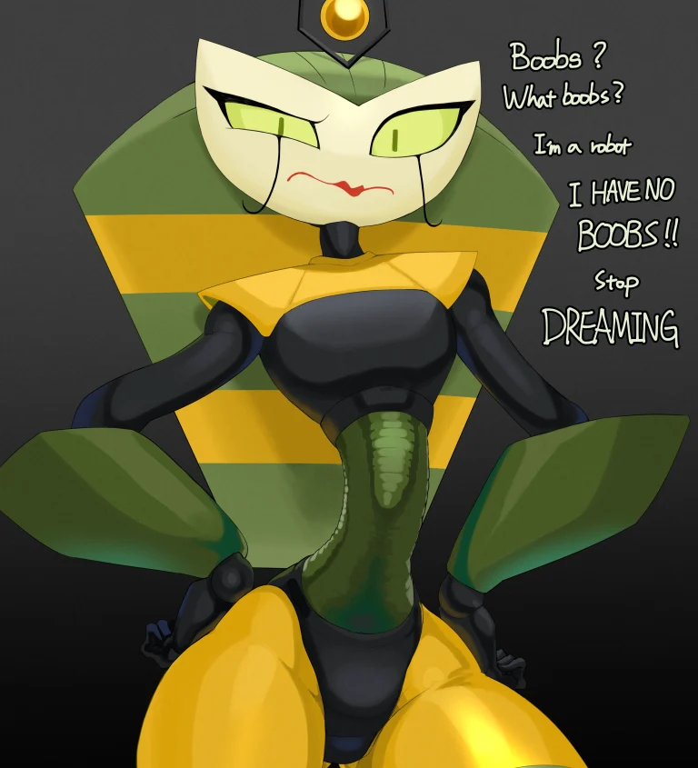 "I am a robot, I have no boobs!" porn comic picture 1