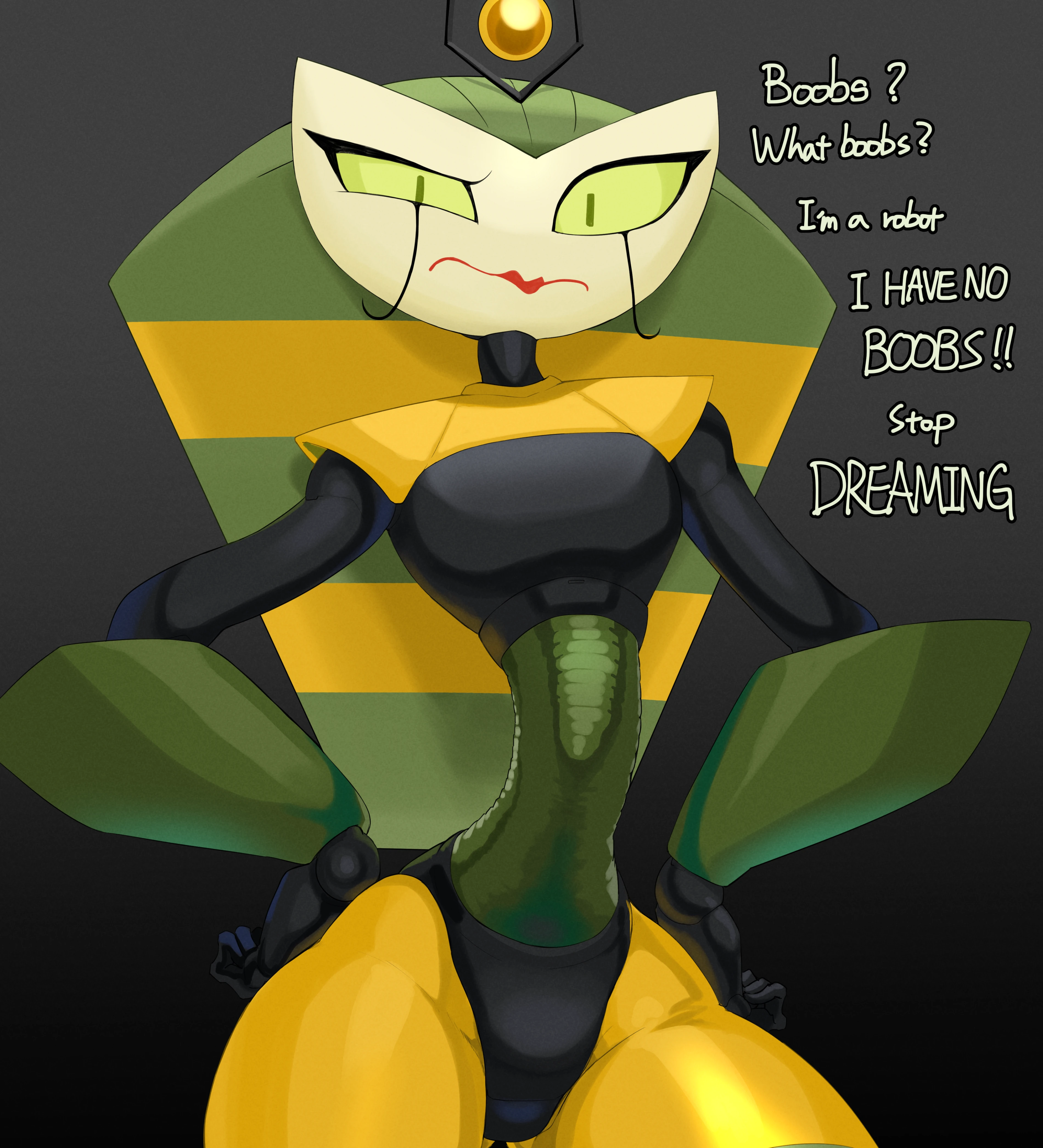 "I am a robot, I have no boobs!" porn comic picture 1