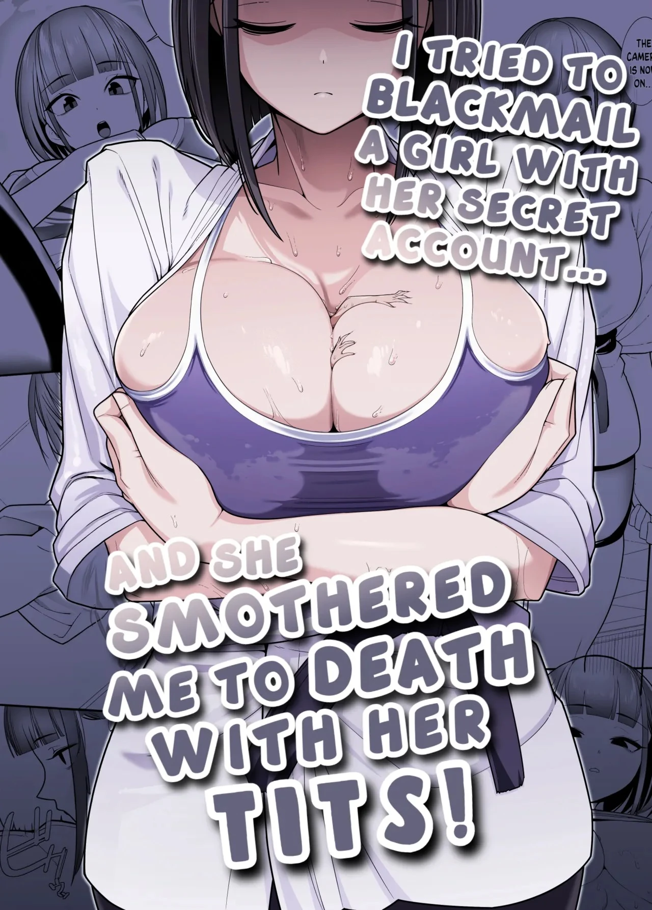 I Tried to Blackmail A girl w/ her Secret Account, and She Smothered Me To Death w/ Her Tits! porn comic picture 1