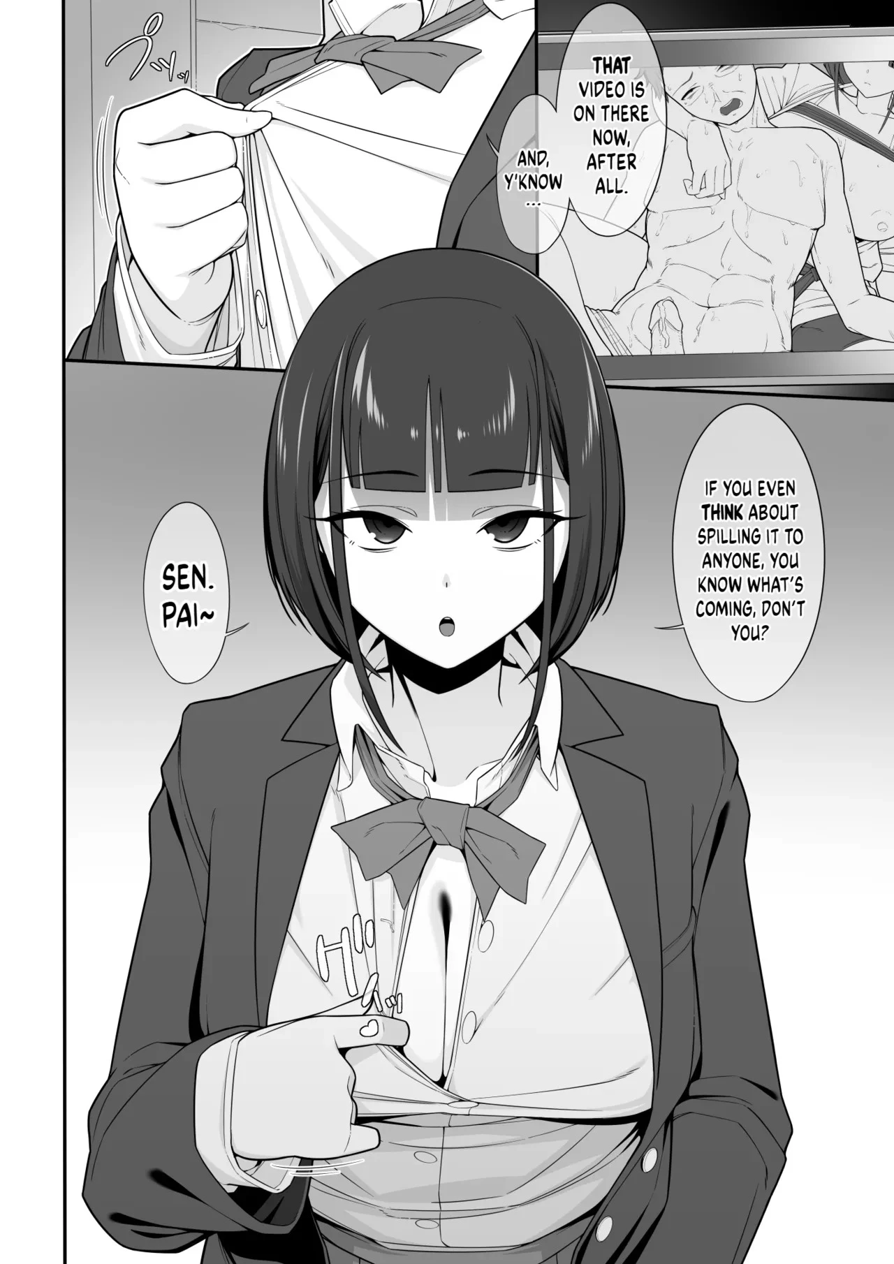 I Tried to Blackmail A girl w/ her Secret Account, and She Smothered Me To Death w/ Her Tits! porn comic picture 37