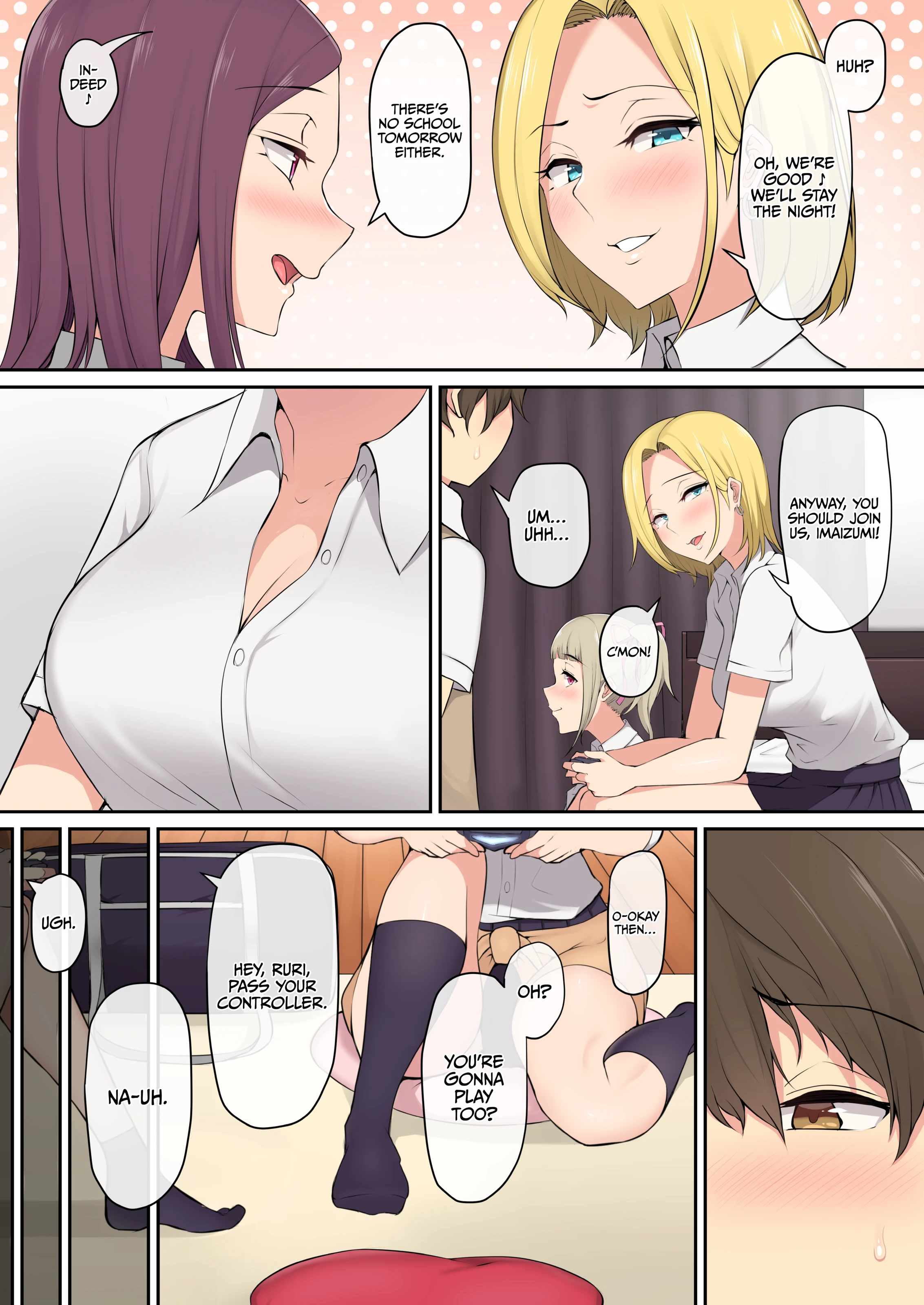 Imaizumi Brings All The Gyarus To His House 1-4 porn comic picture 4