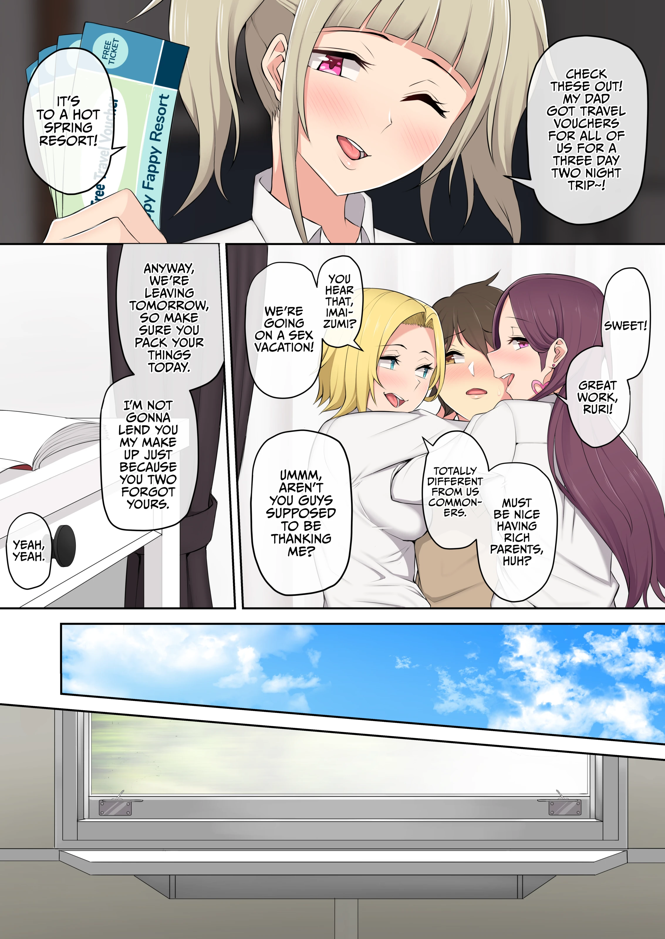 Imaizumi Brings All The Gyarus To His House 1-4 porn comic picture 69