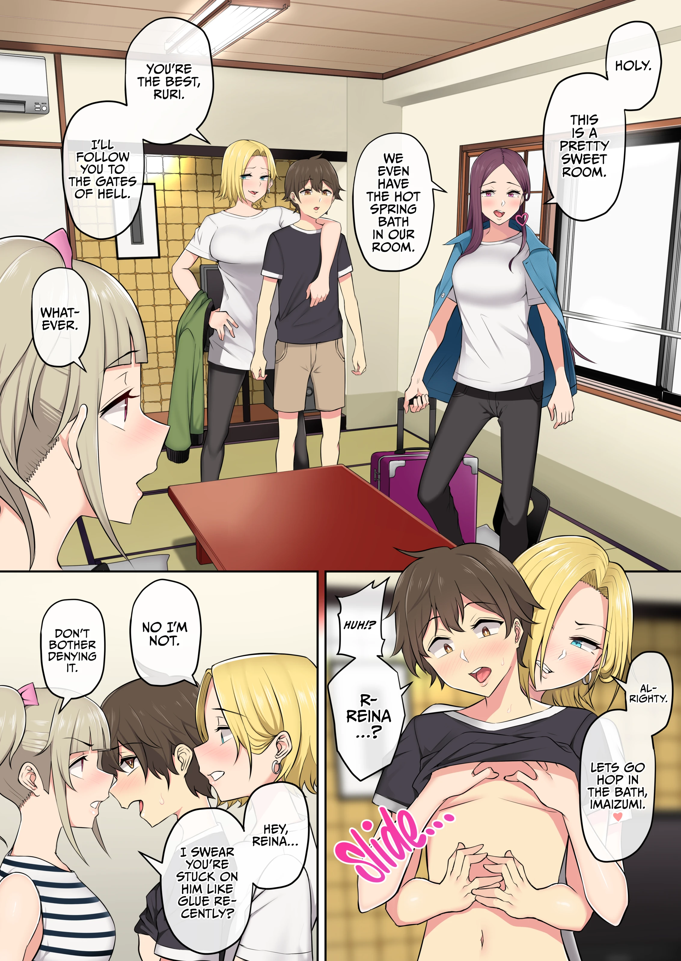 Imaizumi Brings All The Gyarus To His House 1-4 porn comic picture 78