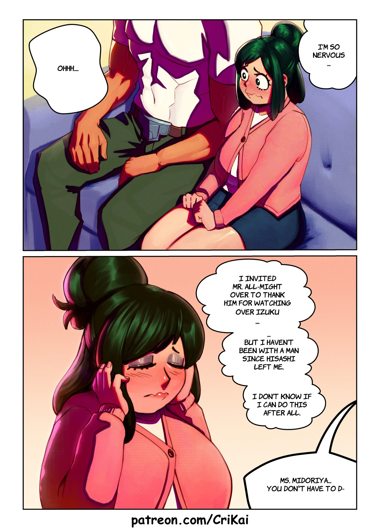 Inko Midoriya and All Might porn comic picture 1