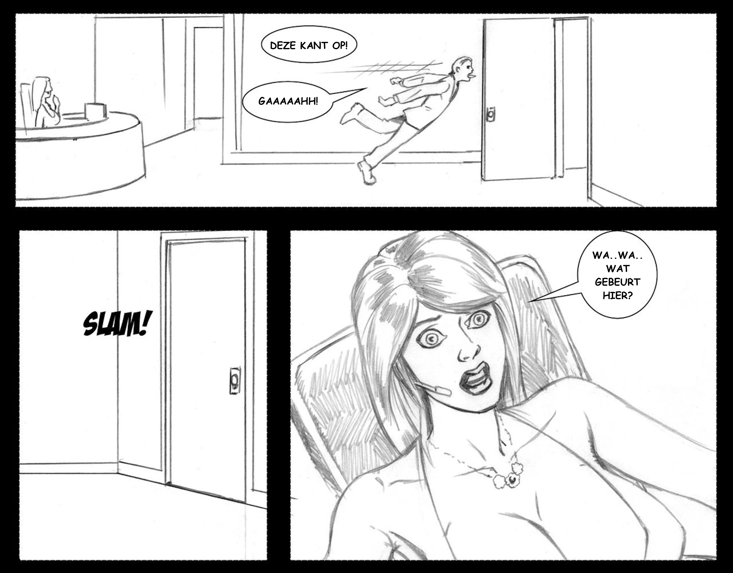 Invisible Sex Maniac - A Fine Receptionist [NL] porn comic picture 3