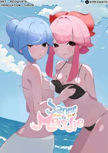 Janet X Melodie on the beach porn comic picture 1