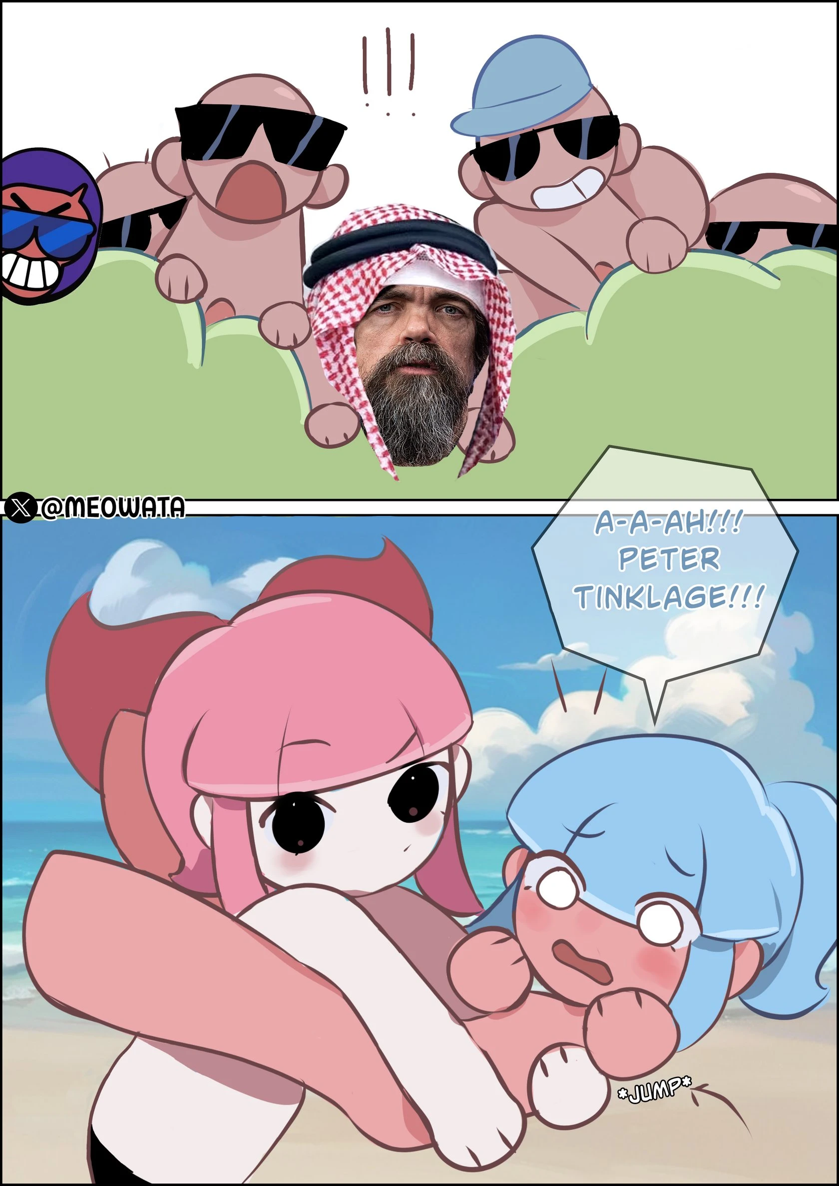 Janet X Melodie on the beach porn comic picture 9