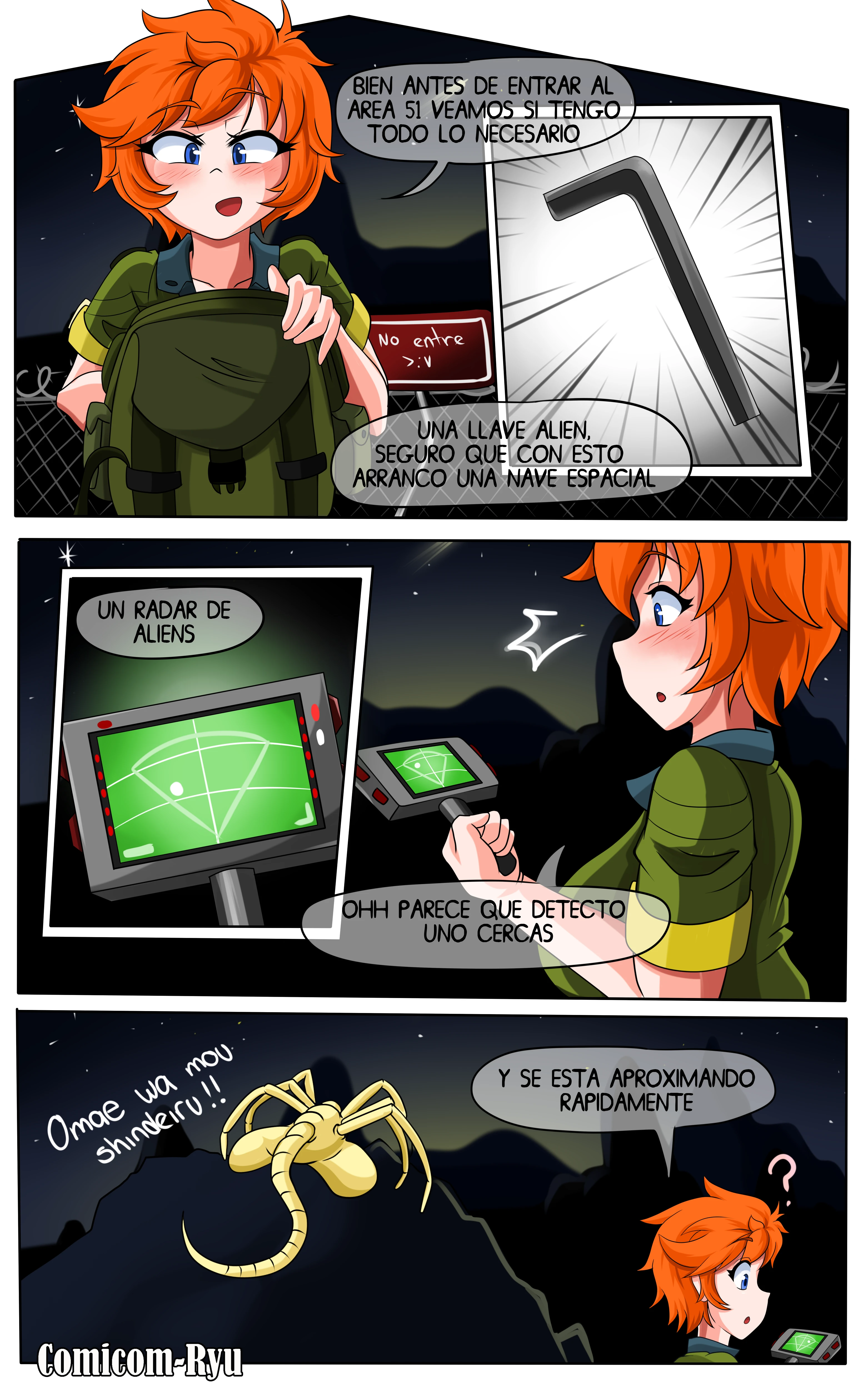 Janice en el Area51 porn comic picture 2