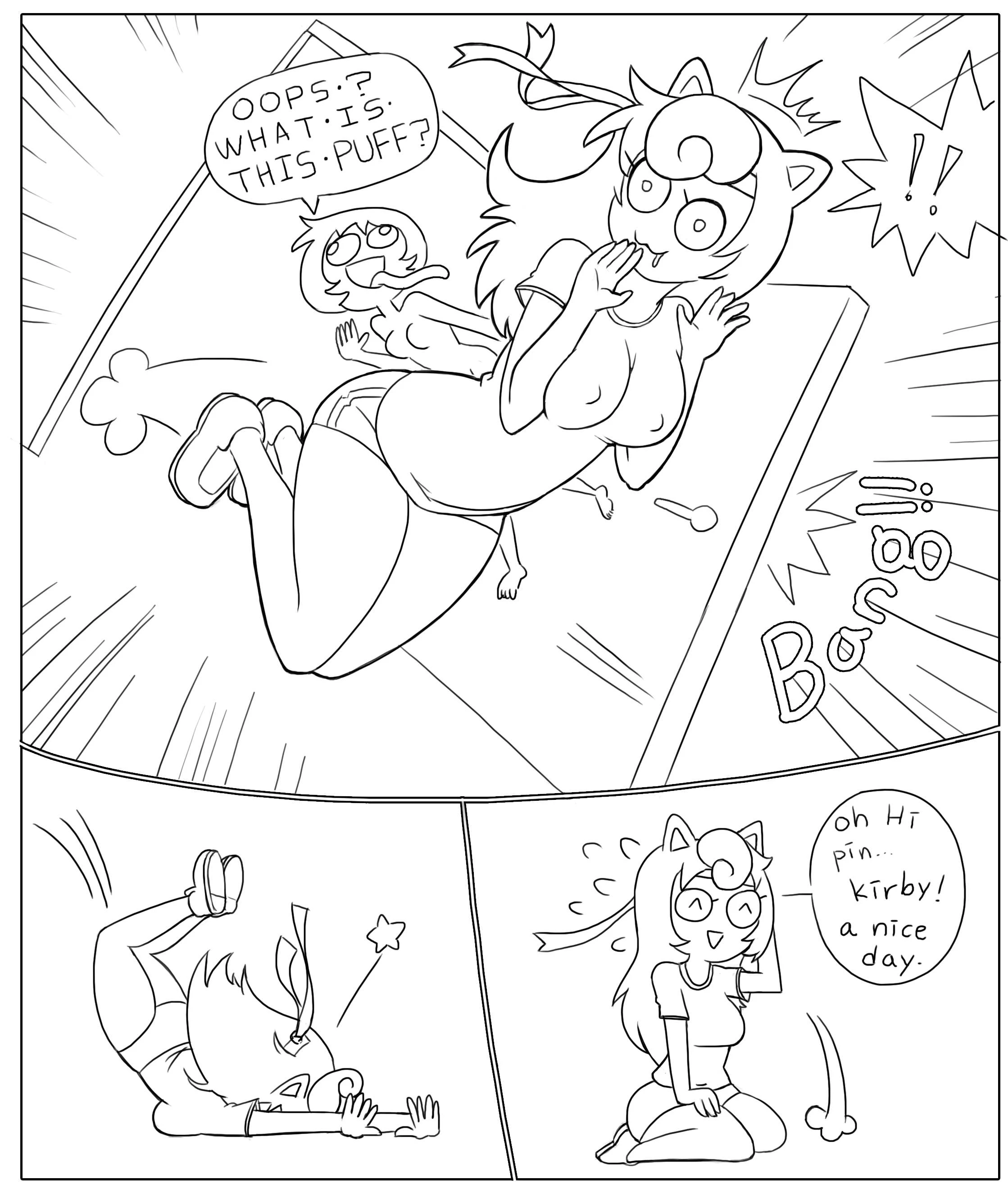 Kirby vs Jigglypuff porn comic picture 9