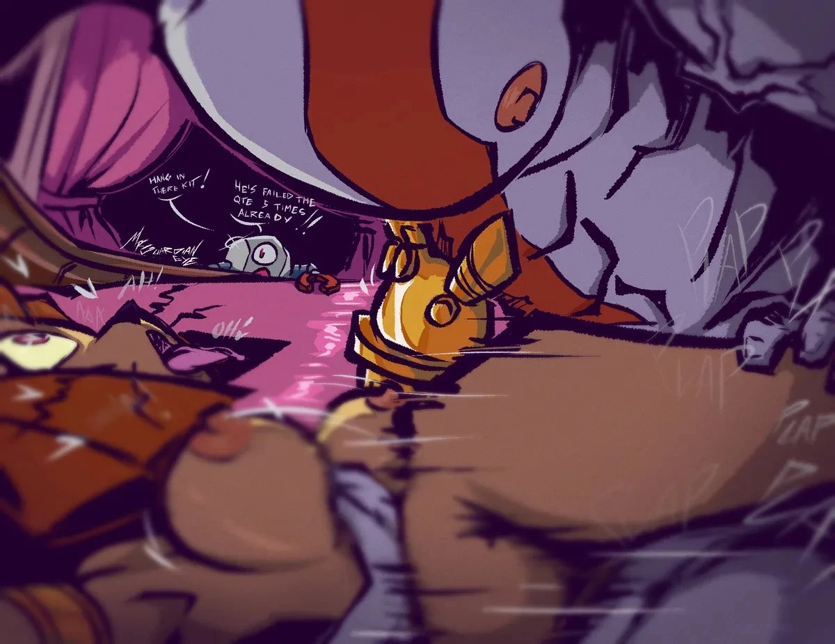 Kit and Kratos porn comic picture 2