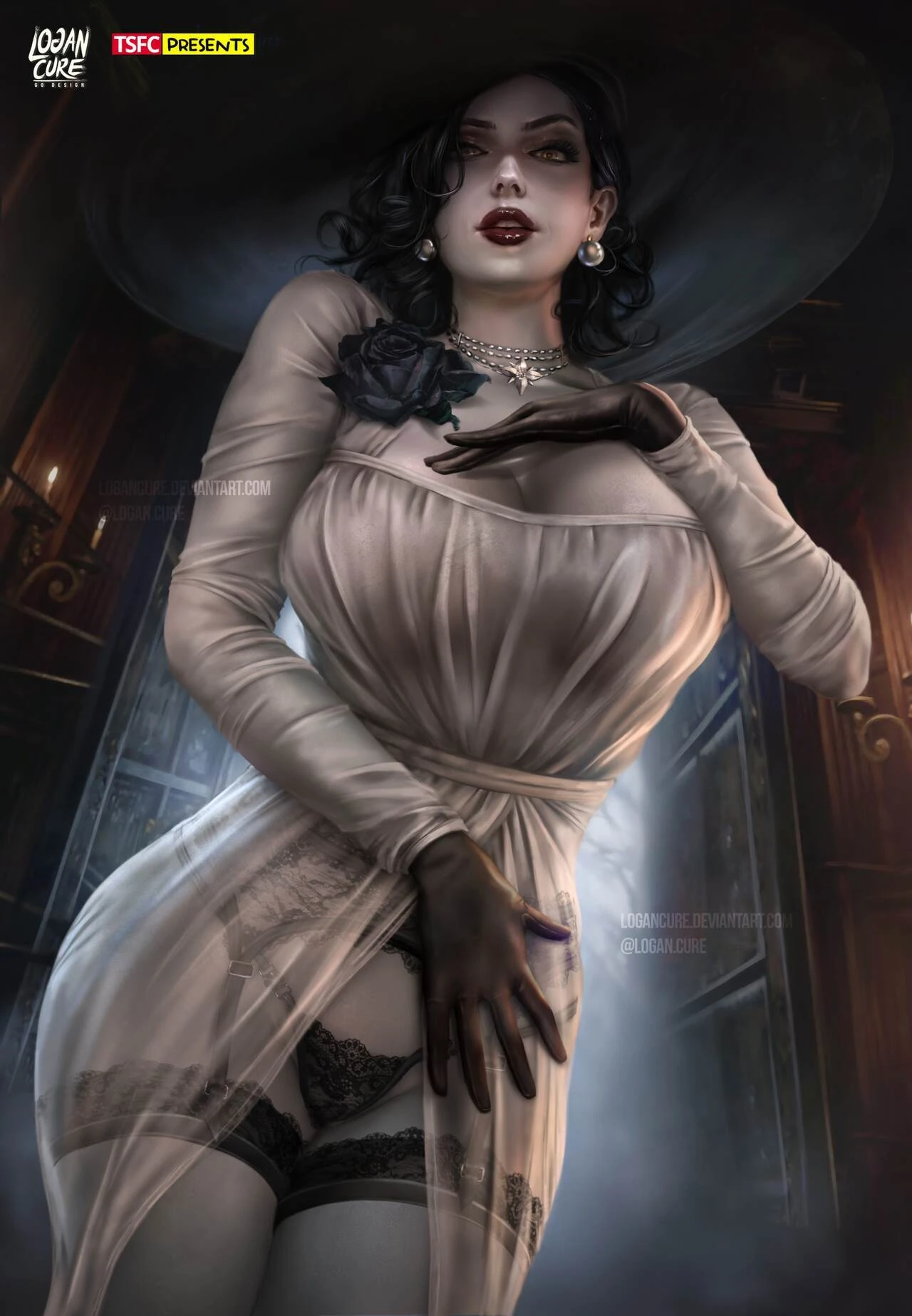 Lady Dimitrescu Bodyswap porn comic picture 1