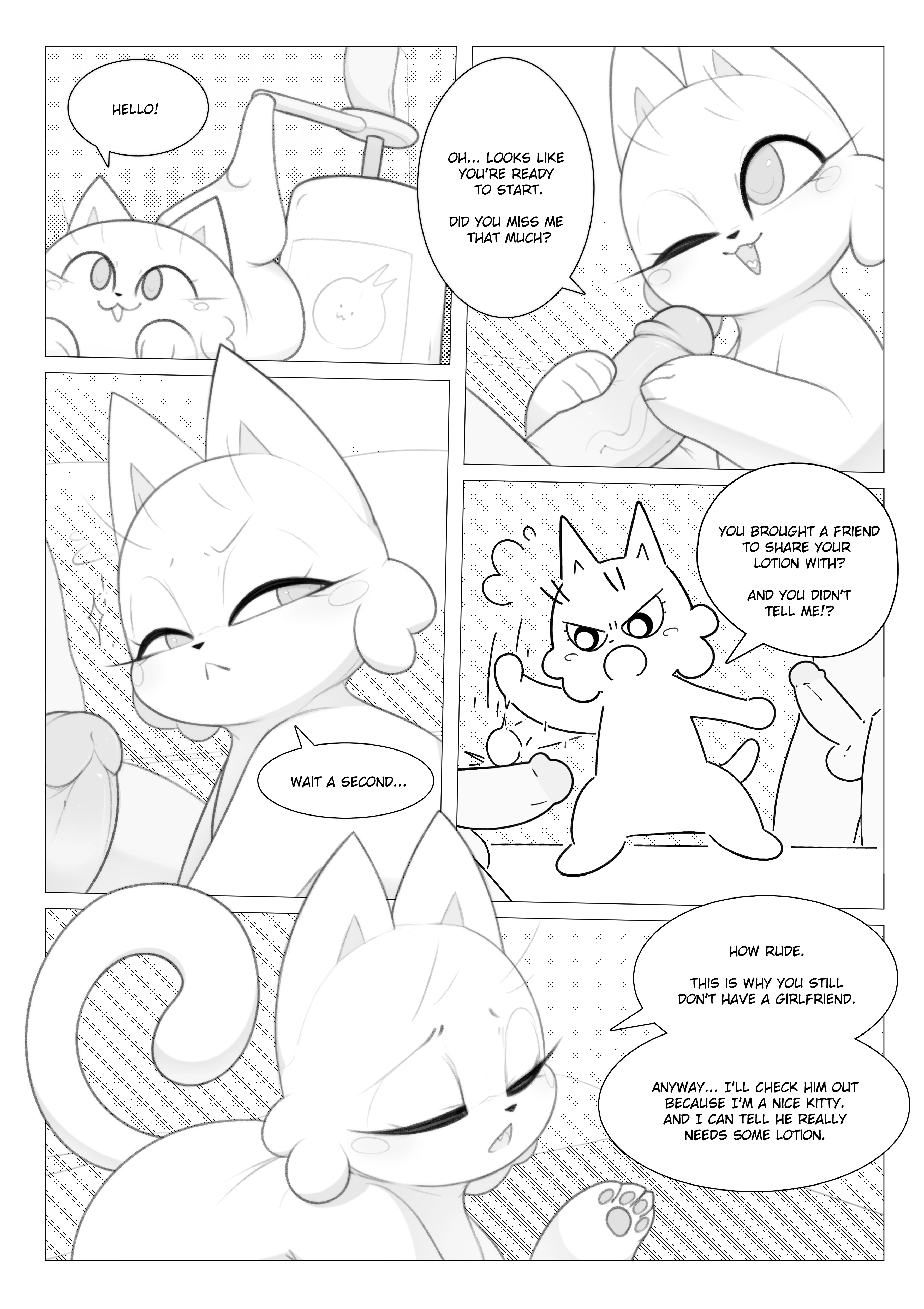 Lotion Cat 3 porn comic picture 2