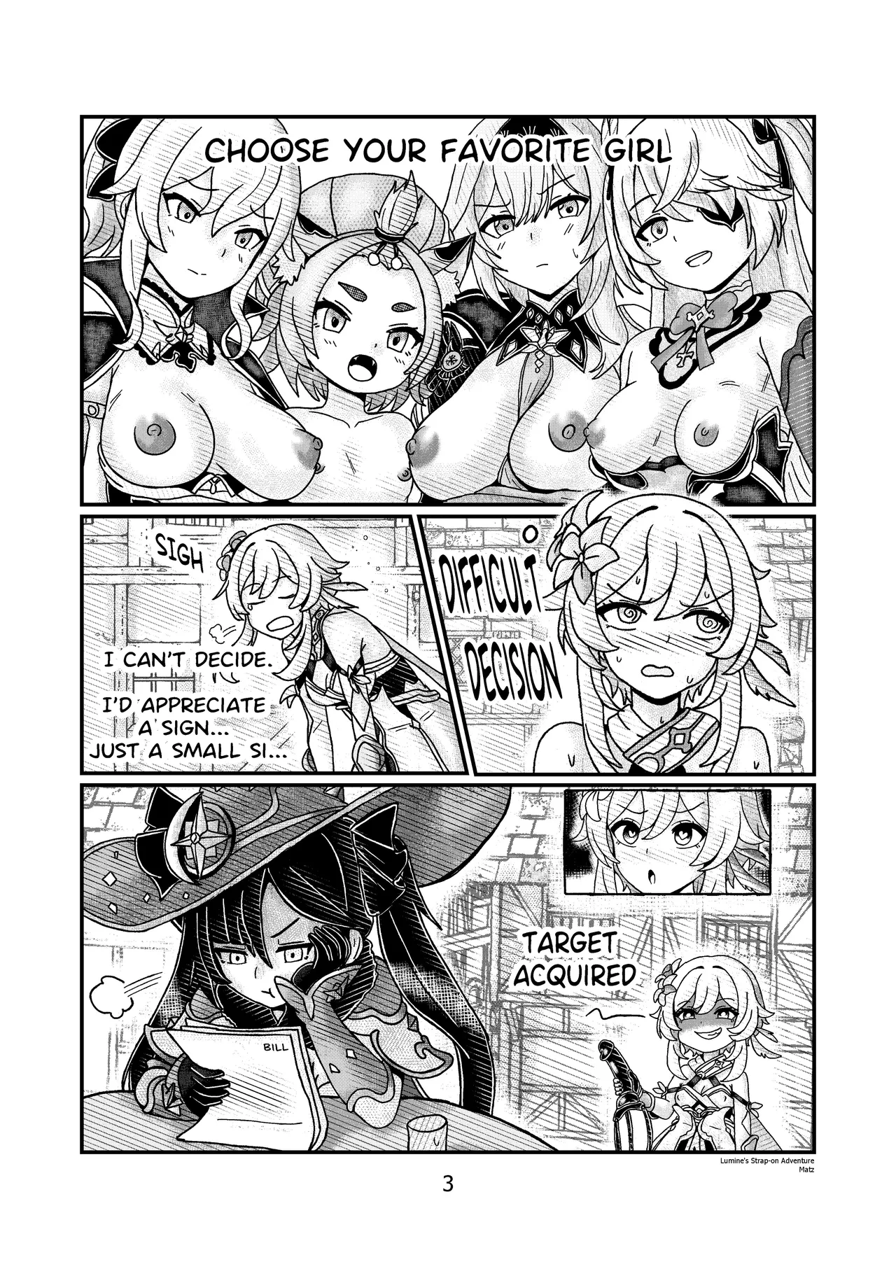 Lumine's Strap-on Adventure porn comic picture 4