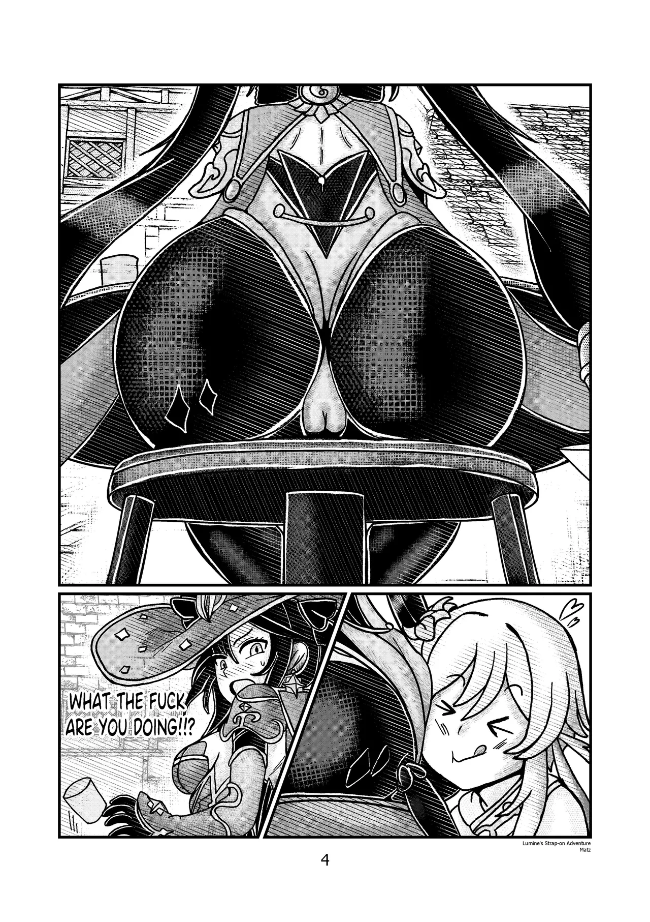 Lumine's Strap-on Adventure porn comic picture 5