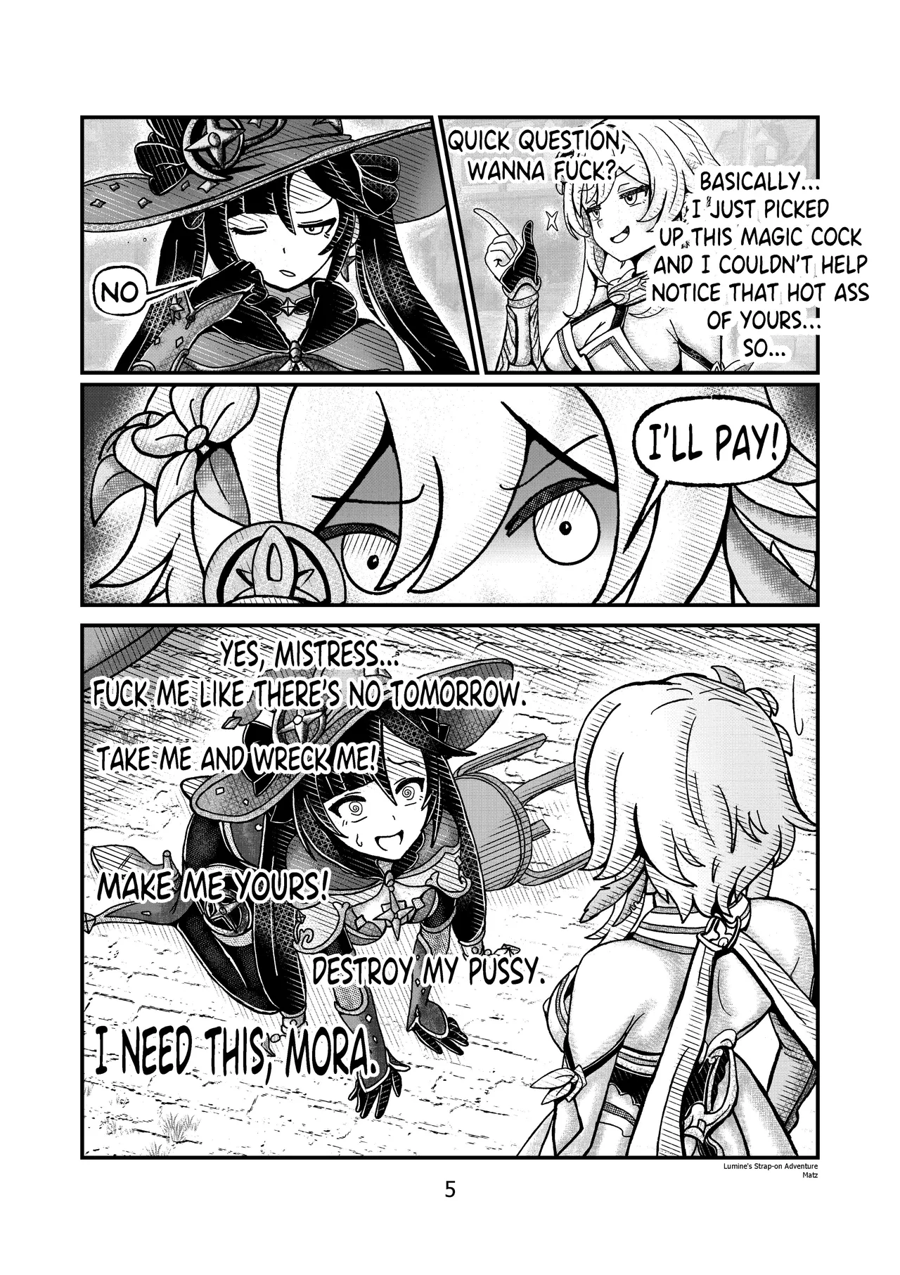 Lumine's Strap-on Adventure porn comic picture 6