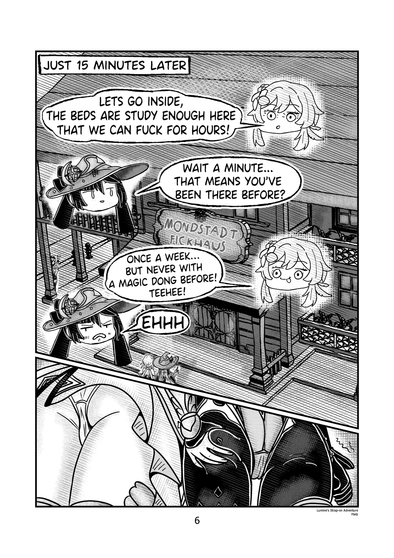 Lumine's Strap-on Adventure porn comic picture 7