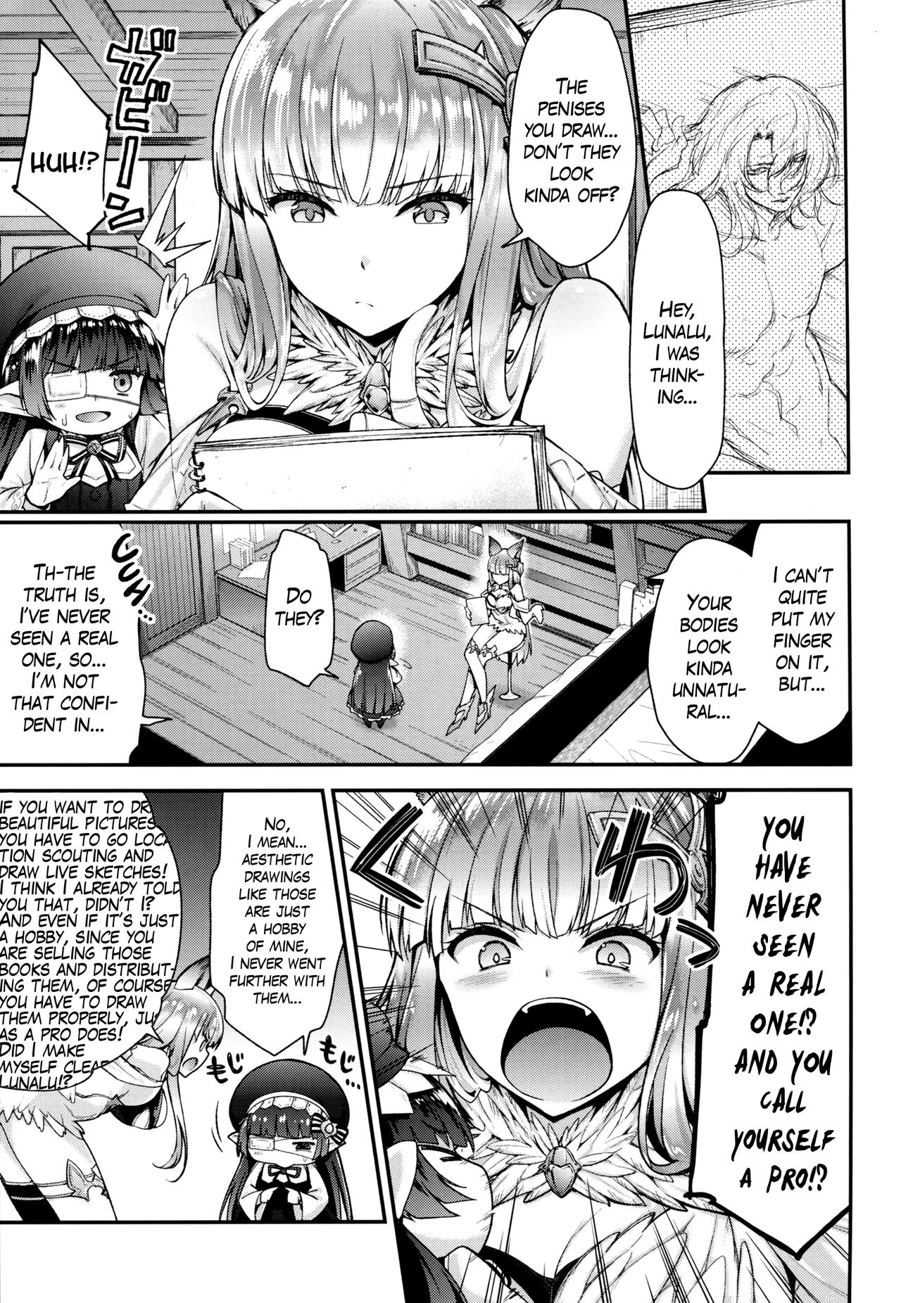 Lunalu Sensei to Korwa no Doki Doki Danshi Shuzai porn comic picture 2