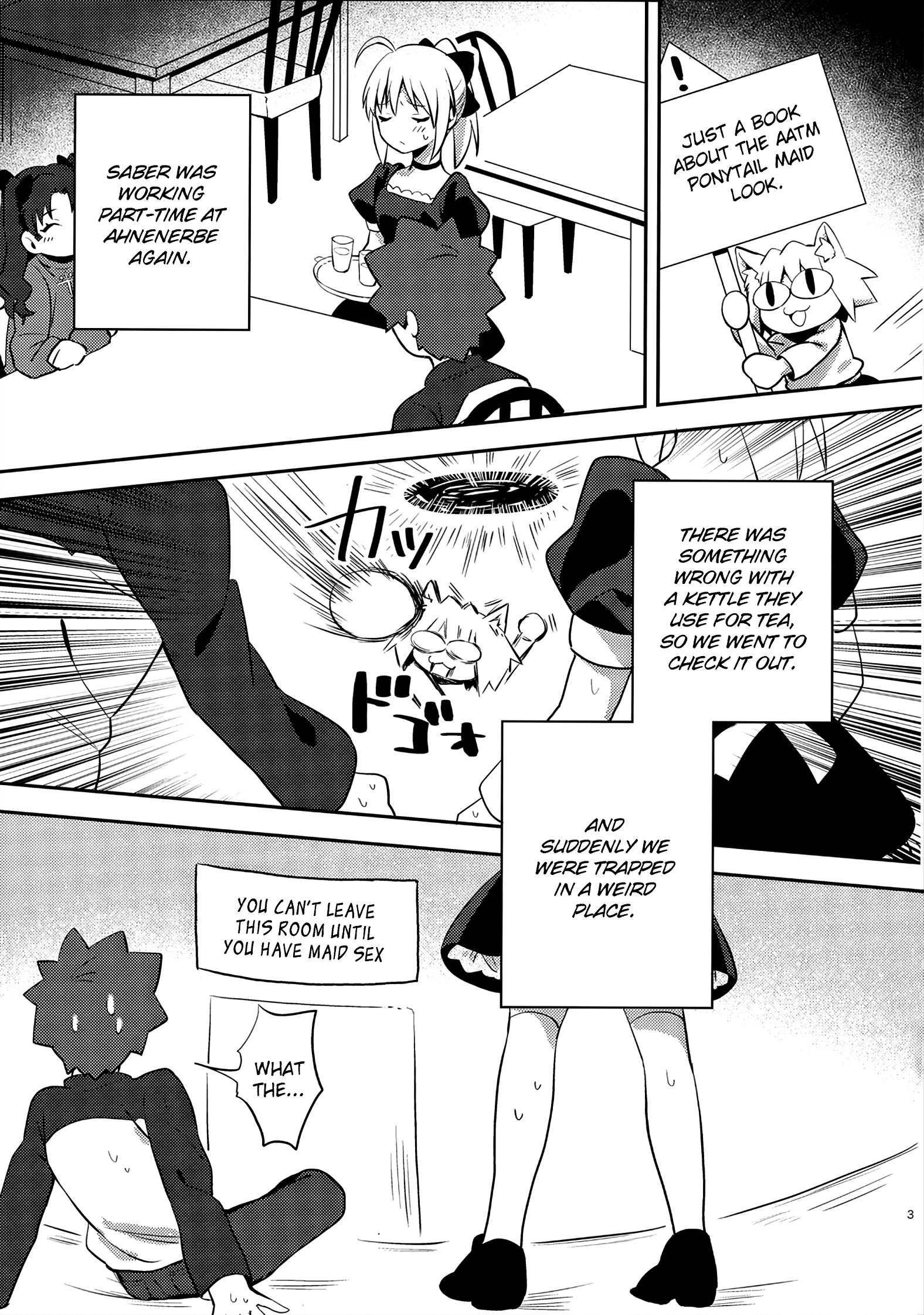 Maid xxx Shinai to Derarenai Heya porn comic picture 2