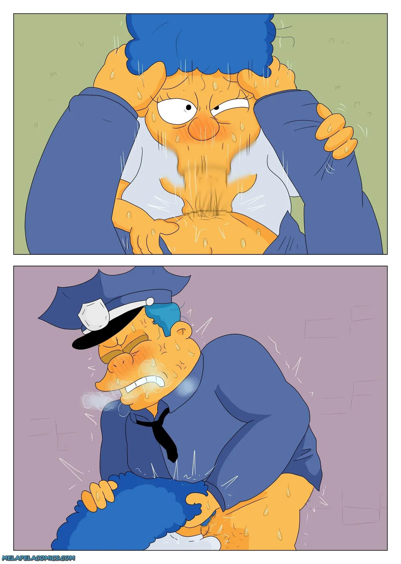 Marge Police porn comic picture 12