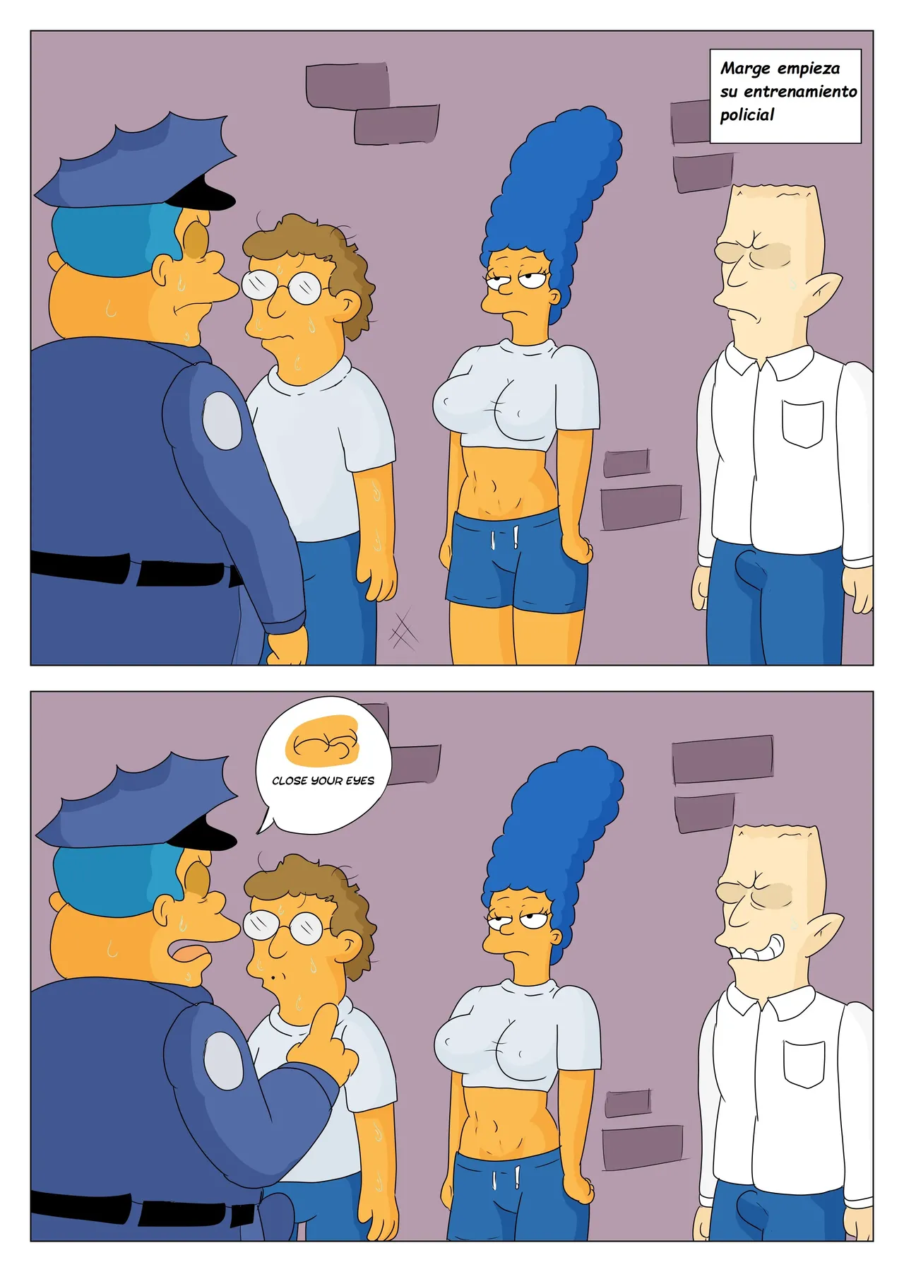 Marge Police porn comic picture 7