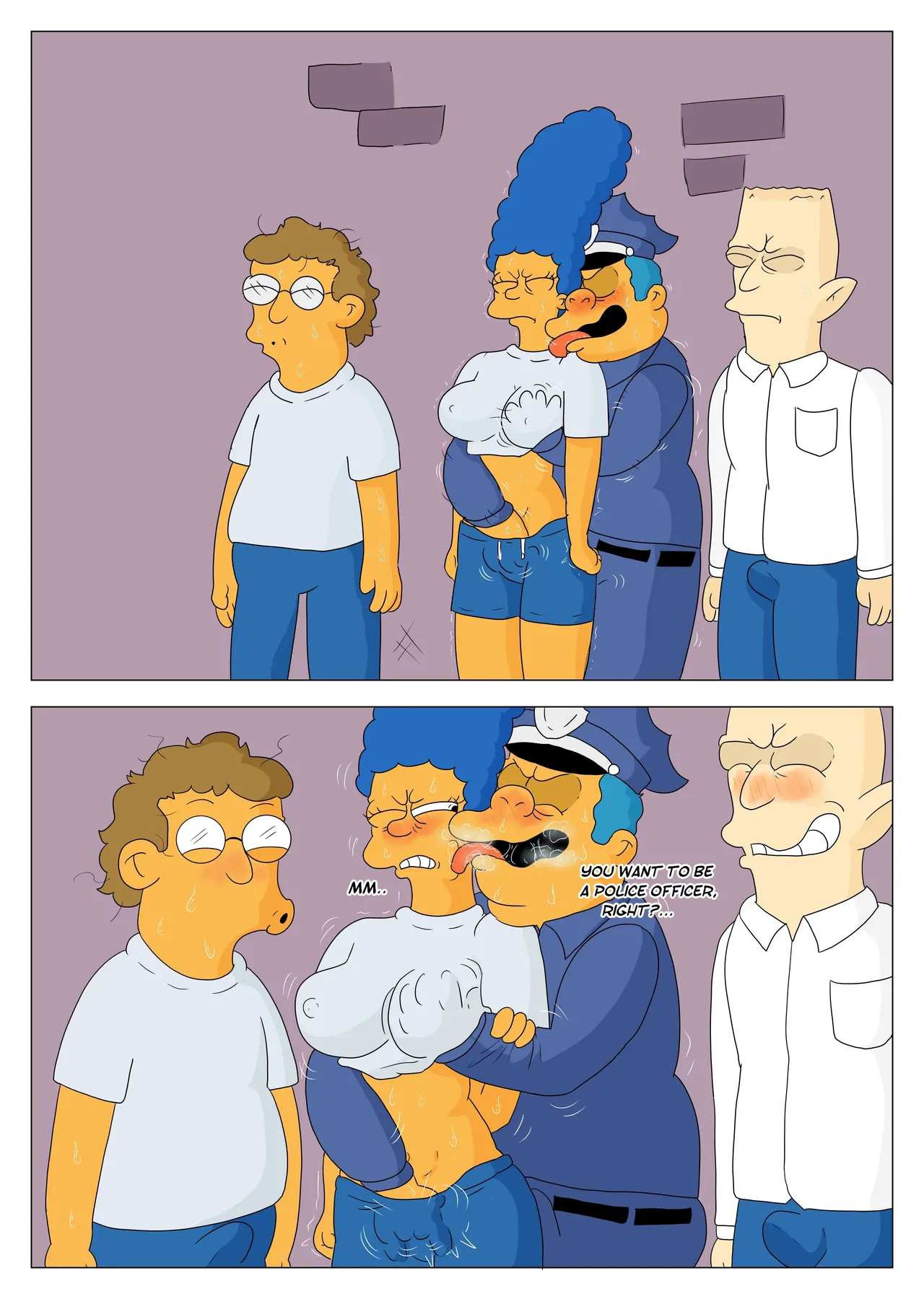 Marge Police porn comic picture 8